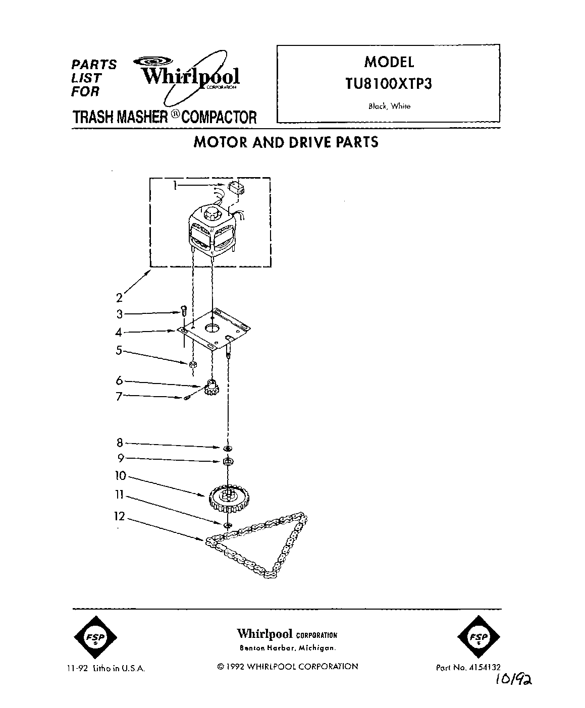 01 - MOTOR AND DRIVE, LIT/OPTIONAL