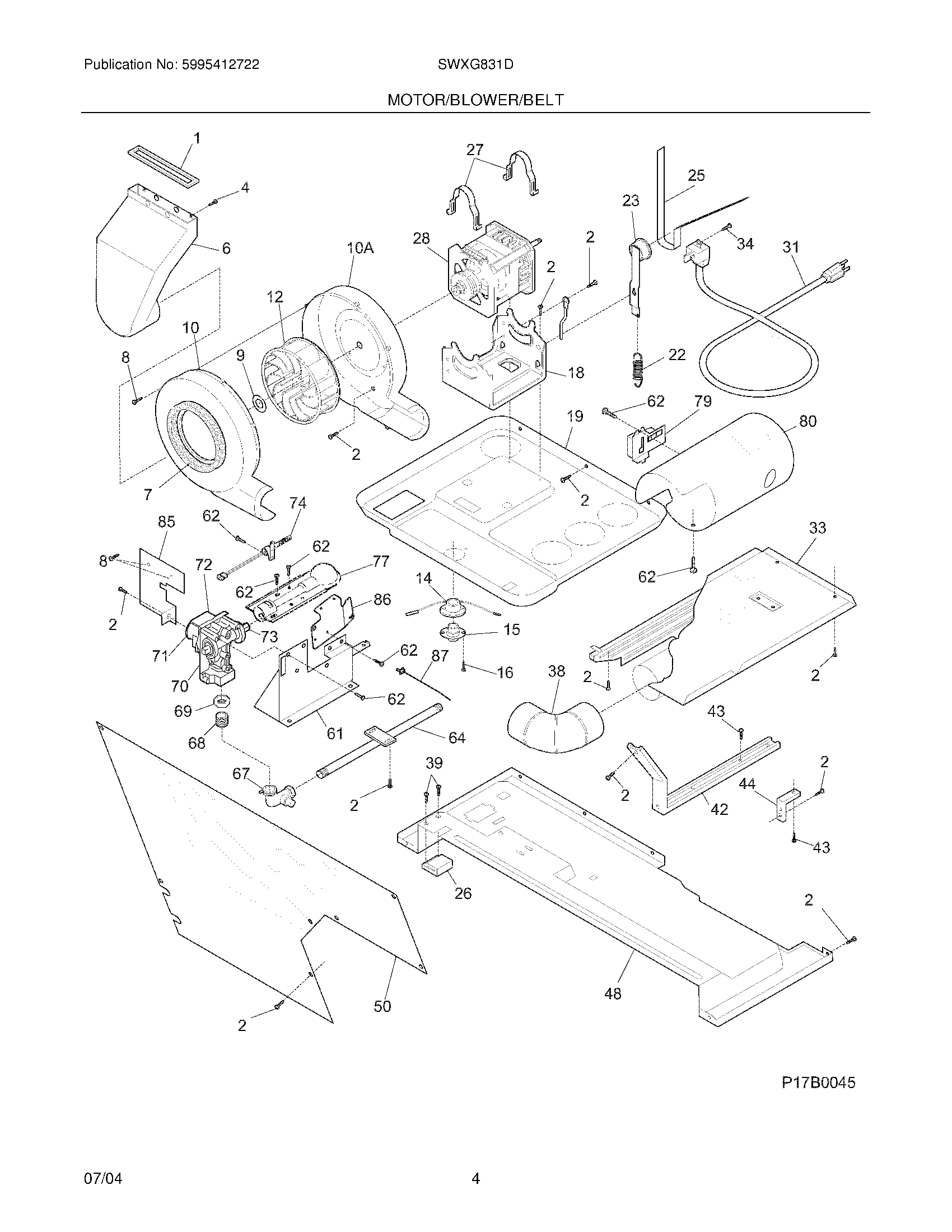 05 - MOTOR/BLOWER/BELT