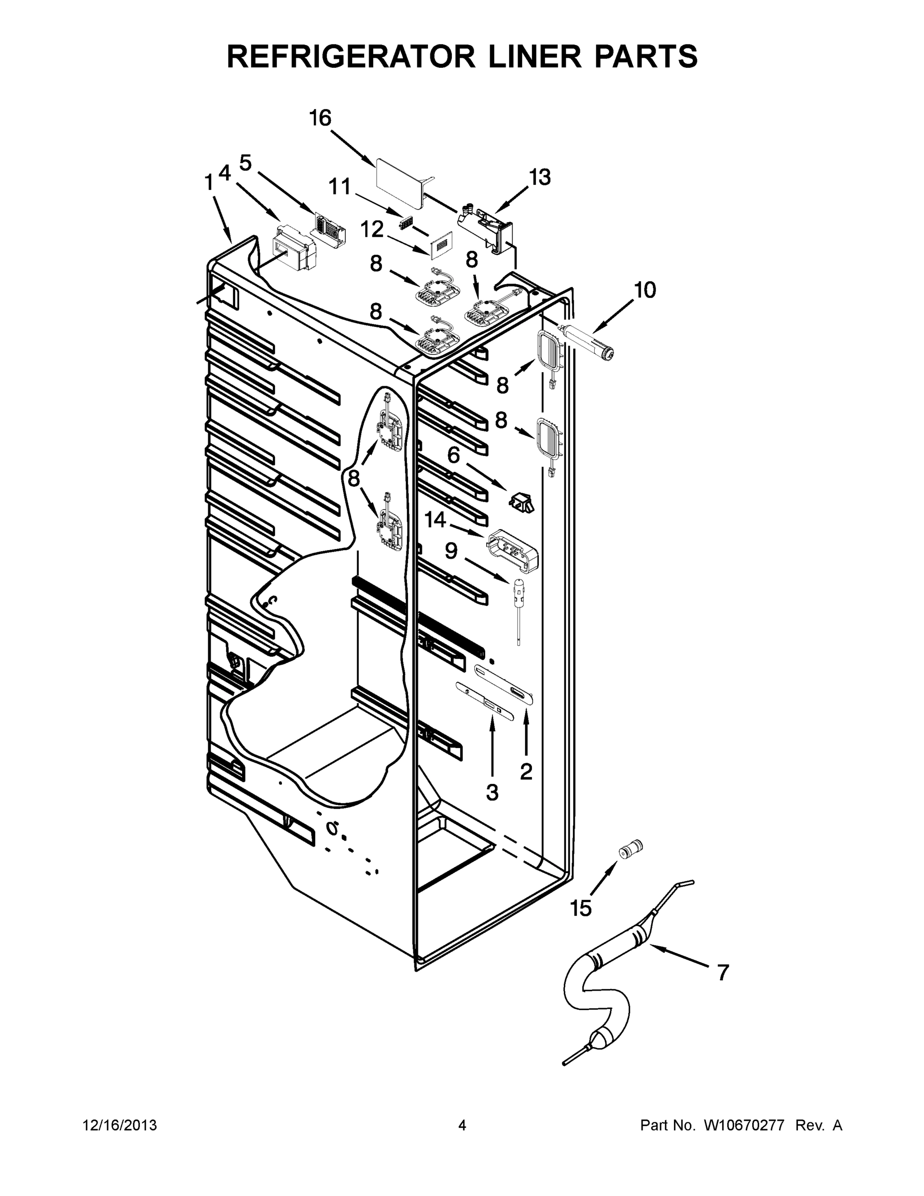 03 - REFRIGERATOR LINER PARTS