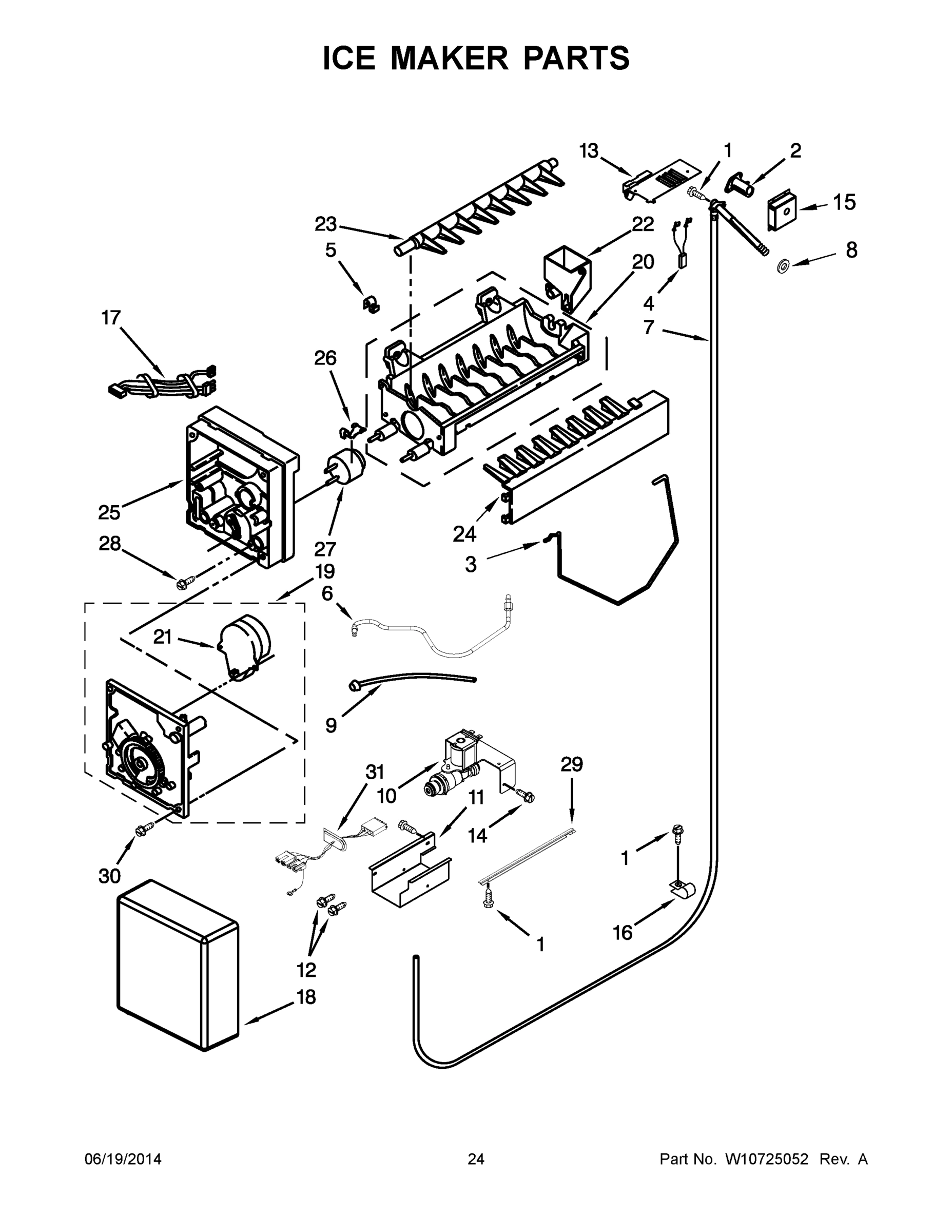 13 - ICE MAKER PARTS