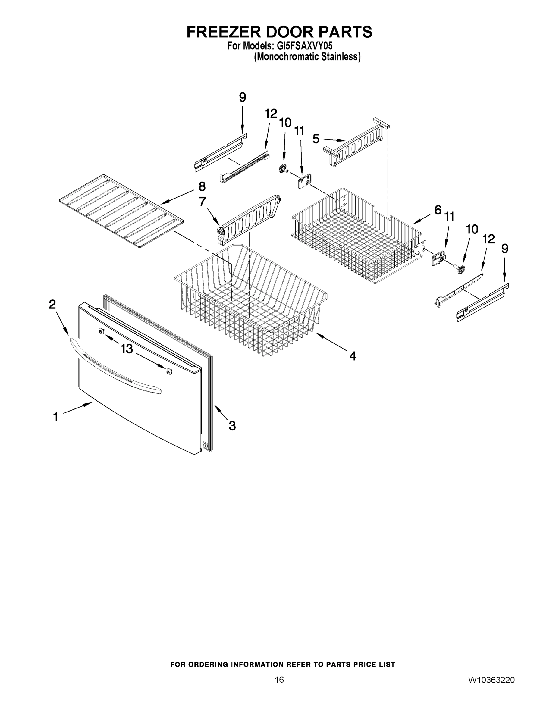 09 - FREEZER DOOR PARTS