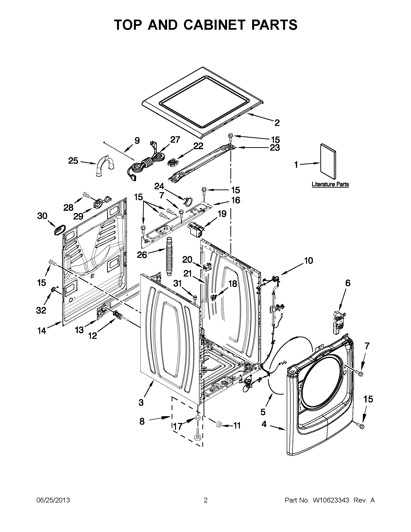01 - TOP AND CABINET PARTS
