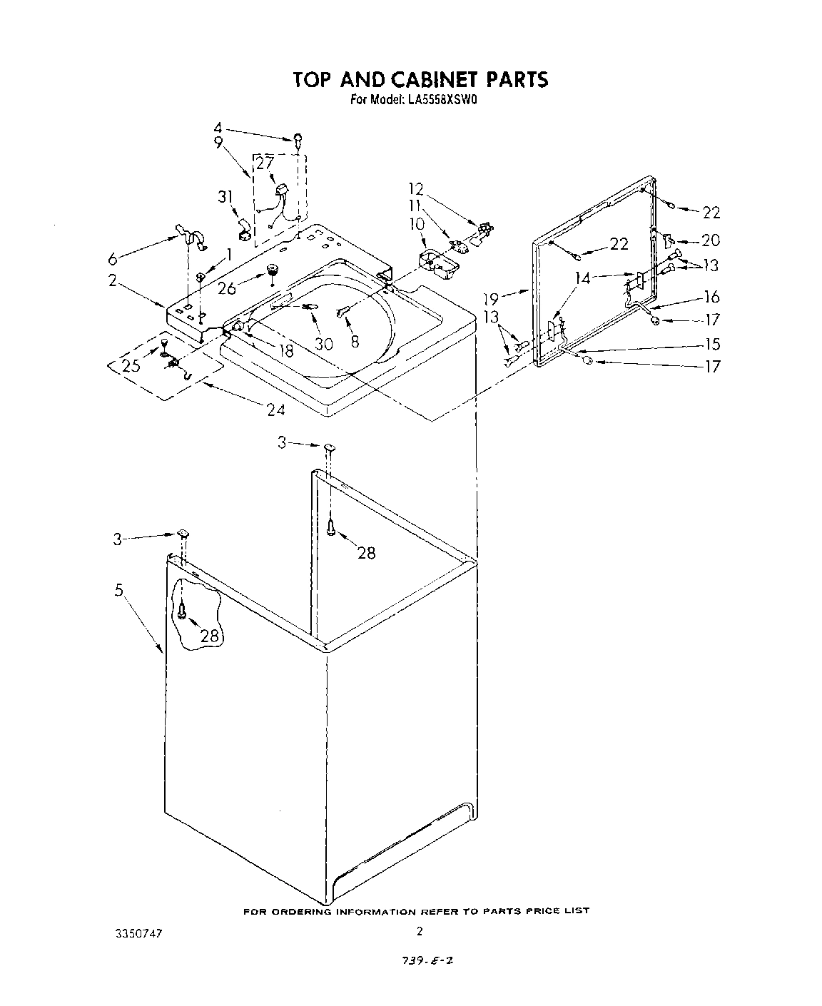 02 - TOP AND CABINET , LITERATURE AND OPTIONAL