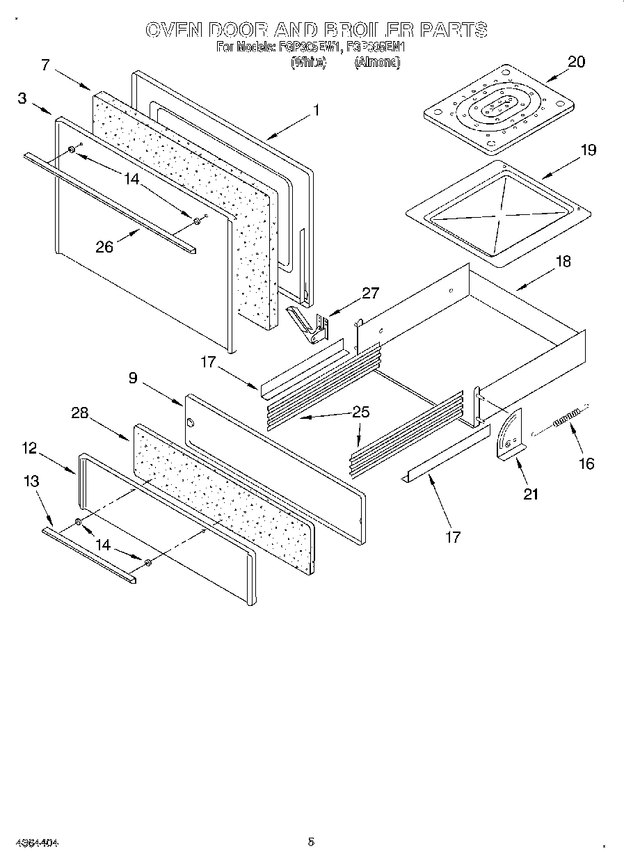03 - OVEN DOOR AND BROILER