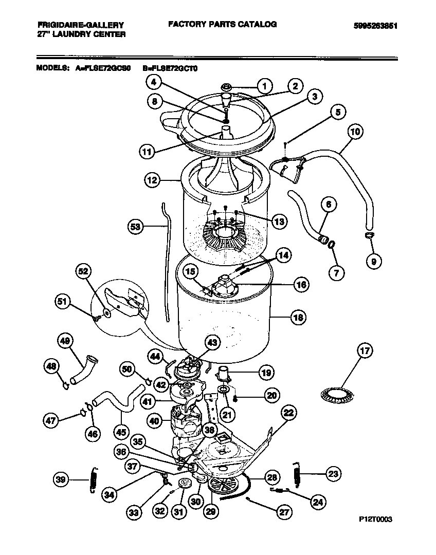 06 - WASHER MOTOR, TUB, HOSES