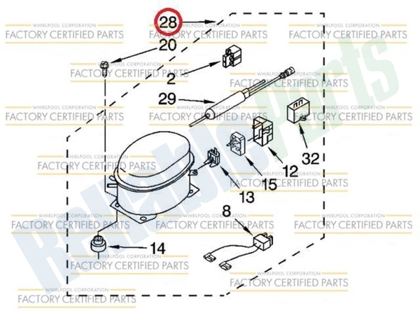 W10285060 Whirlpool Refrigerator Compressor