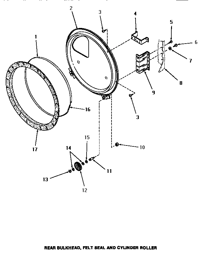 12 - REAR BLKHD, FELT SEAL & CYLINDER ROLLER