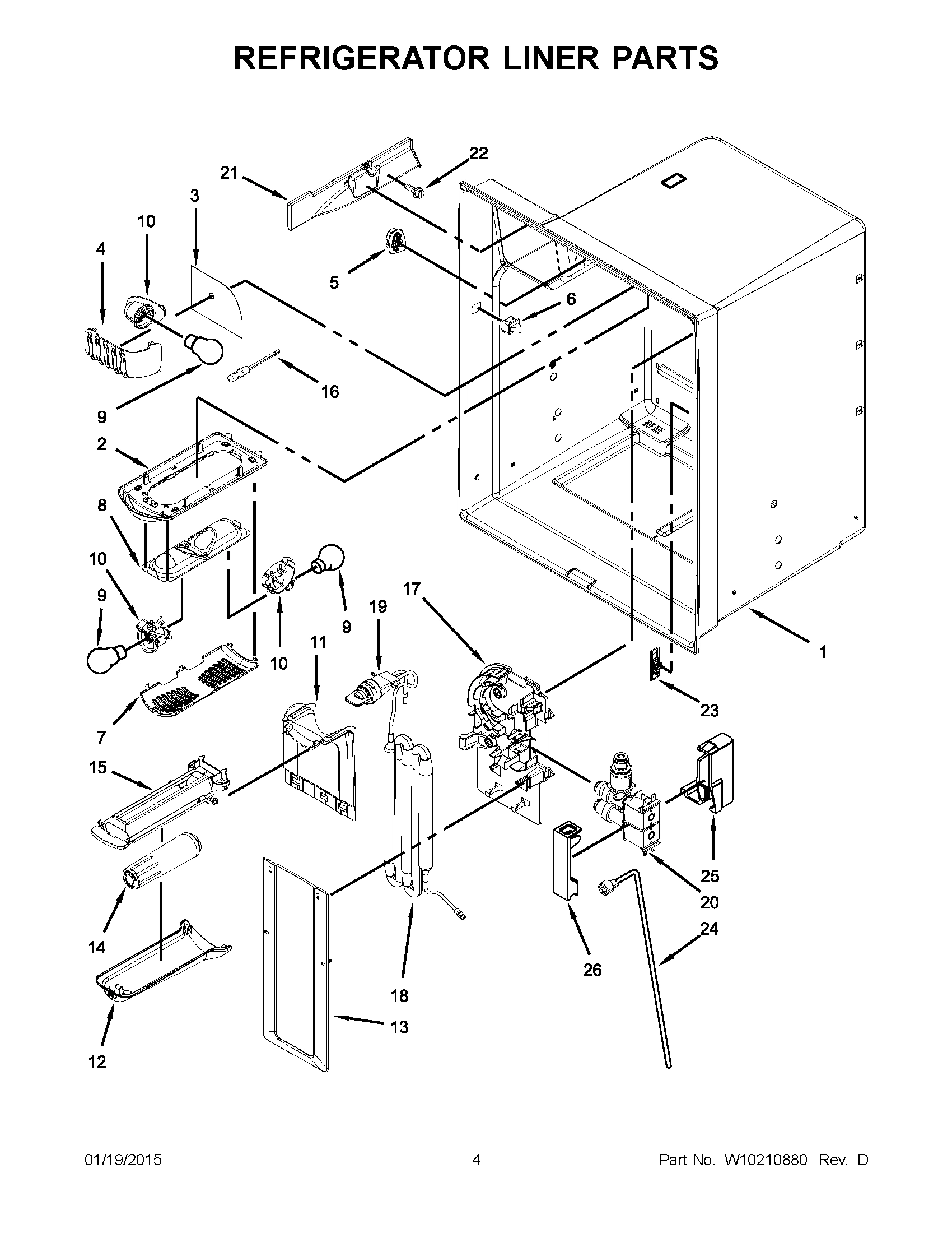 03 - REFRIGERATOR LINER PARTS