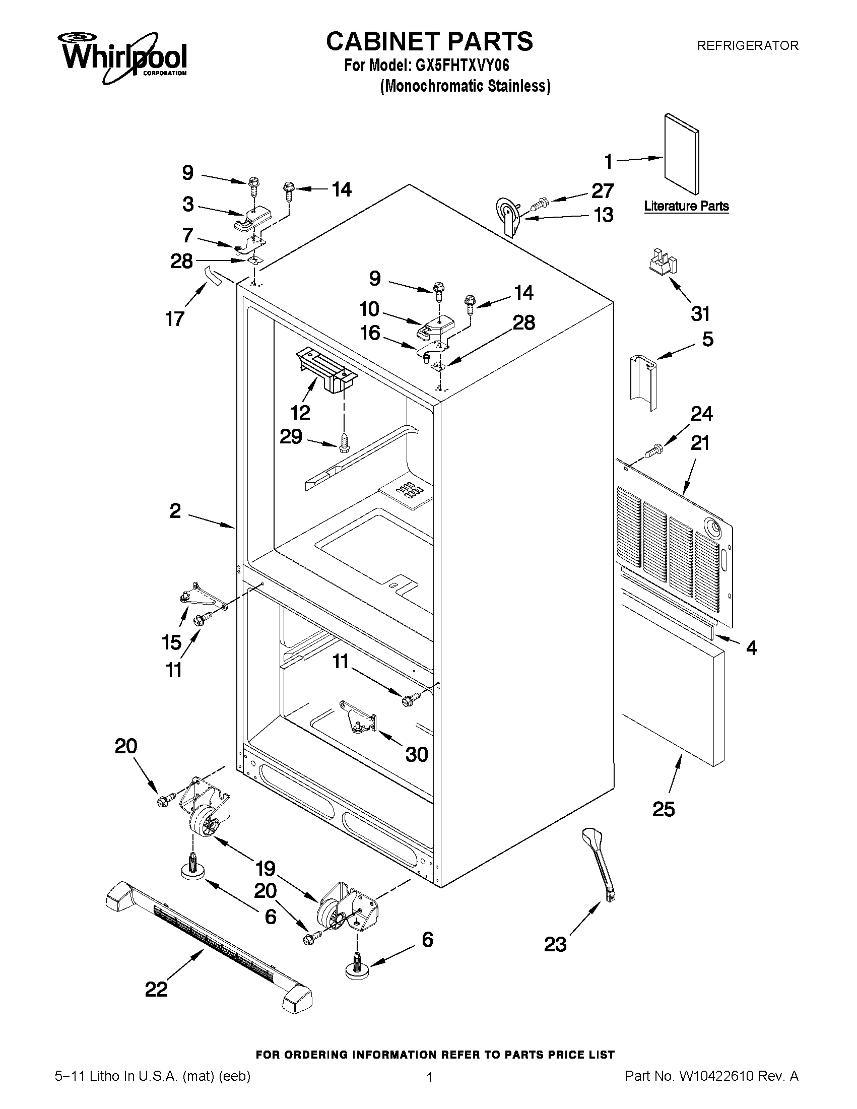 01 - CABINET PARTS