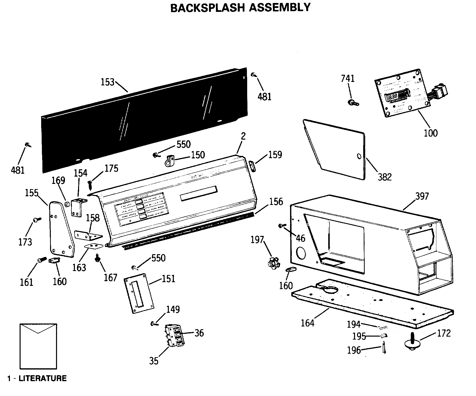 BACKSPLASH ASSEMBLY