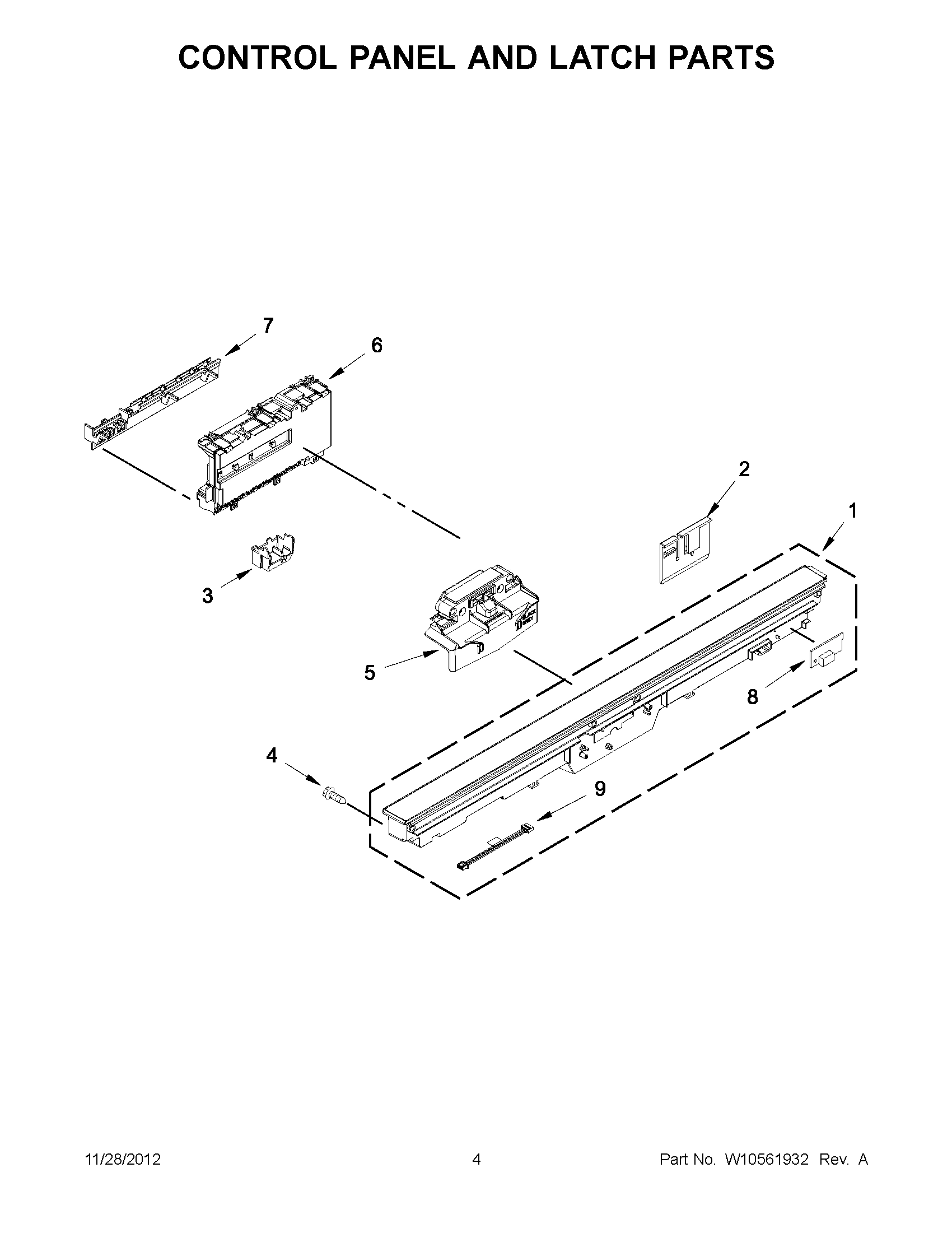 02 - CONTROL PANEL AND LATCH PARTS