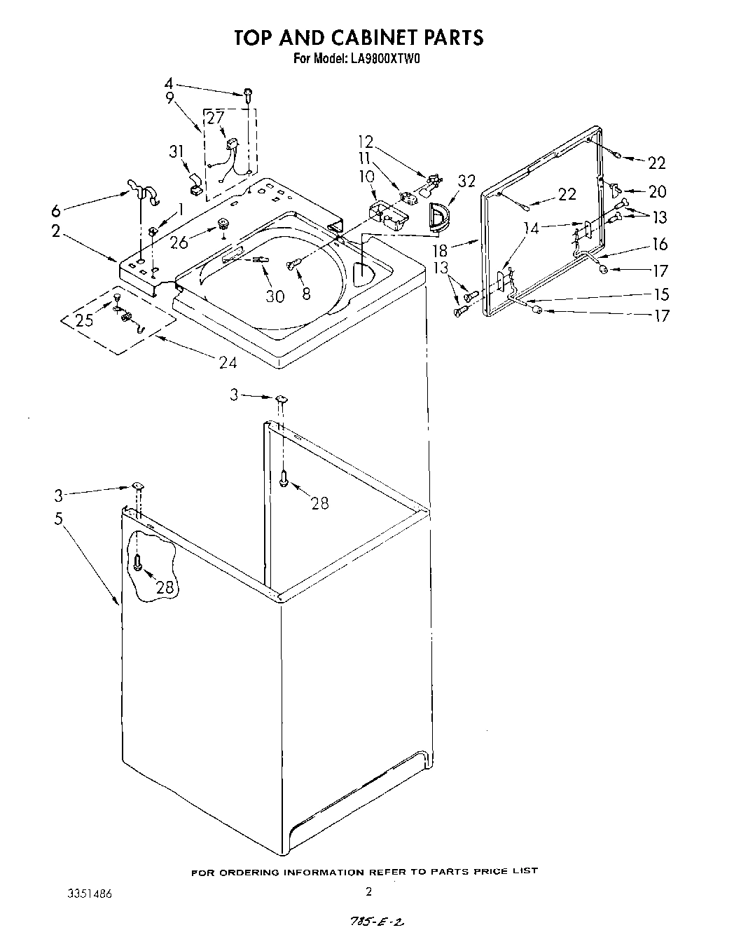 02 - TOP AND CABINET , LITERATURE AND OPTIONAL