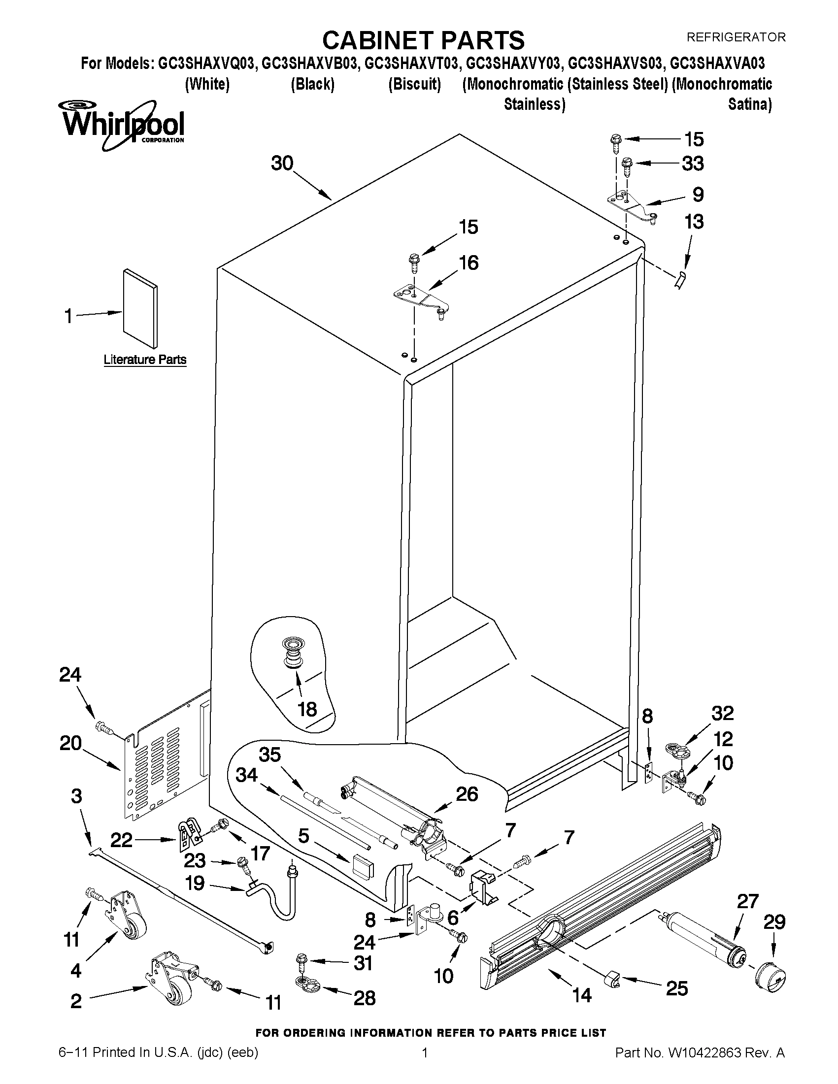 01 - CABINET PARTS