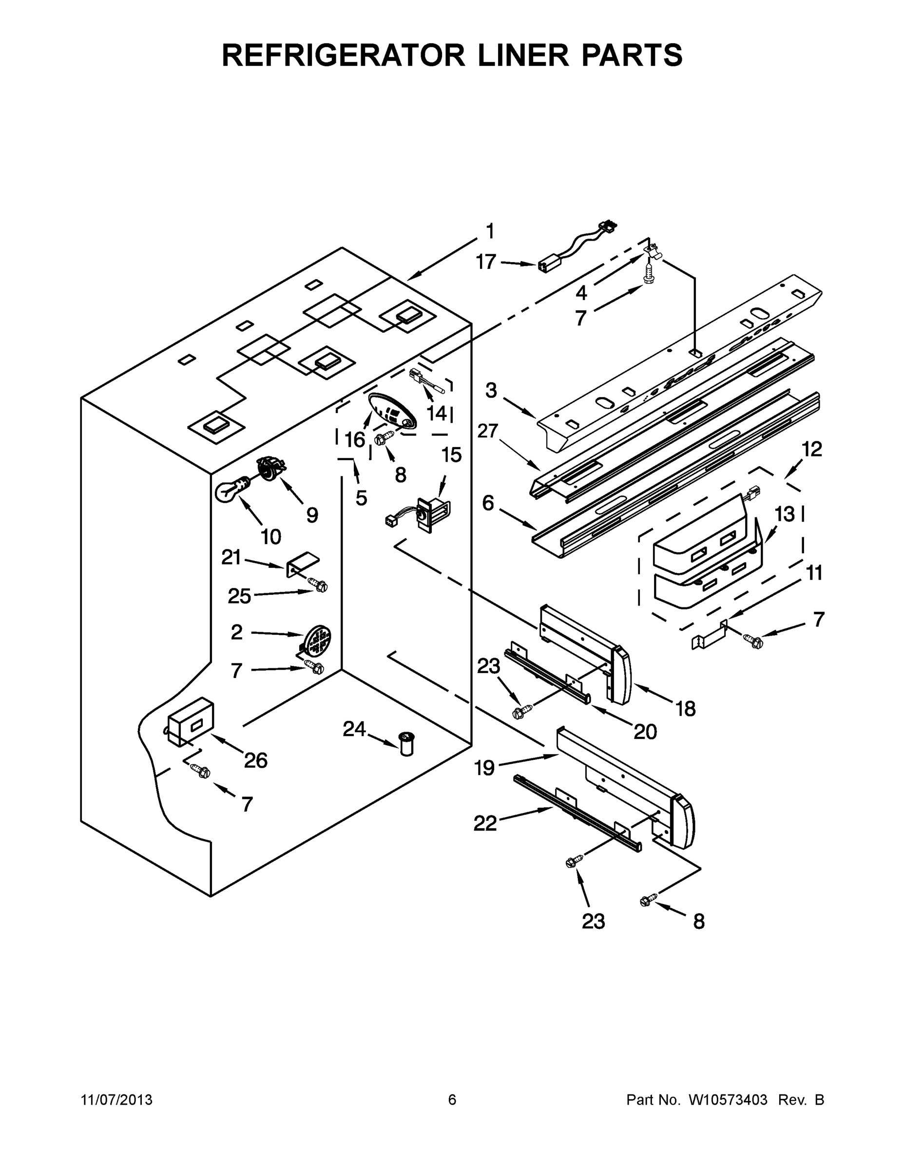 04 - REFRIGERATOR LINER PARTS