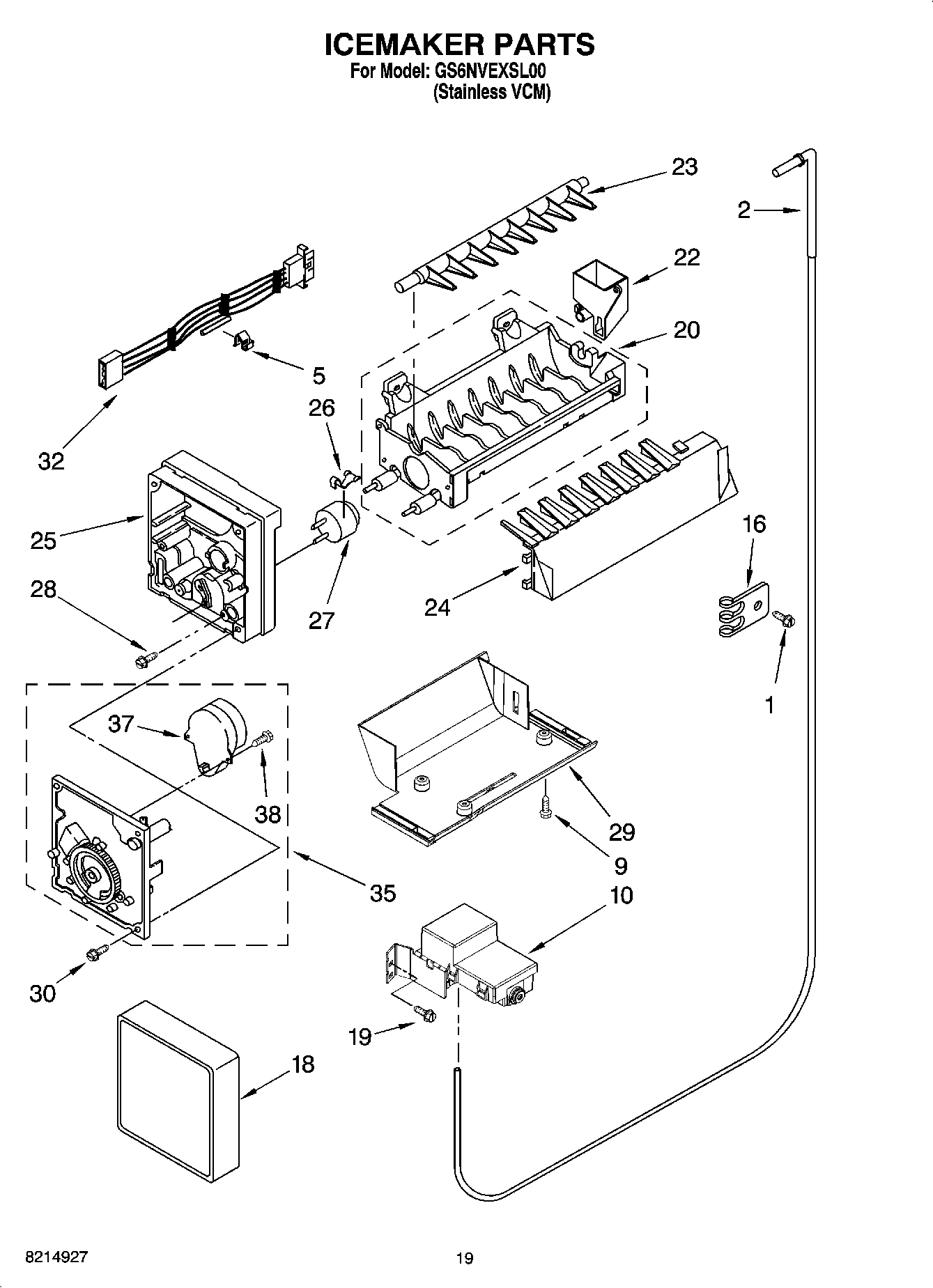 12 - ICEMAKER PARTS, OPTIONAL PARTS (NOT INCLUDED)