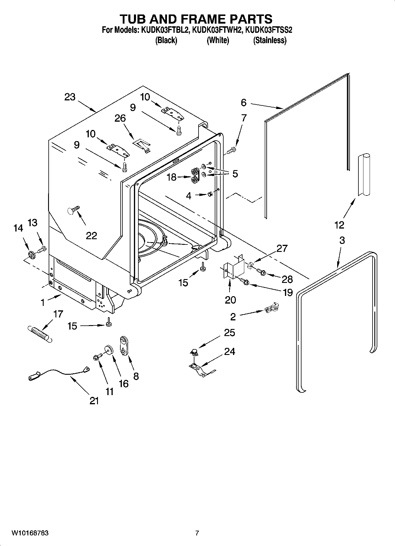 07 - TUB AND FRAME PARTS