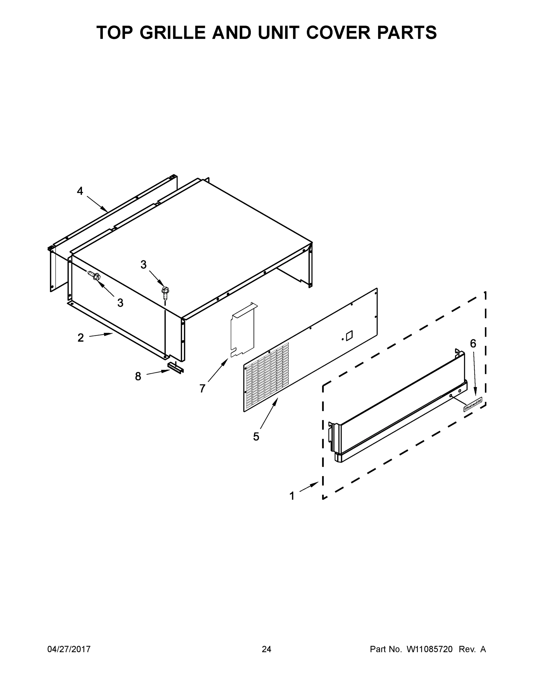 13 - TOP GRILLE AND UNIT COVER PARTS