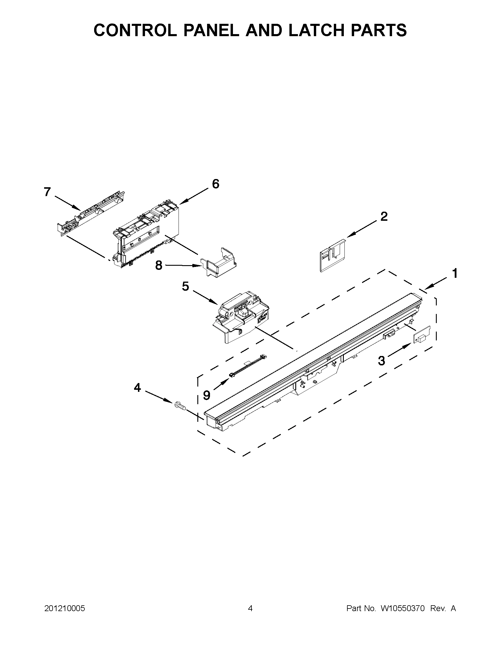 02 - CONTROL PANEL AND LATCH PARTS