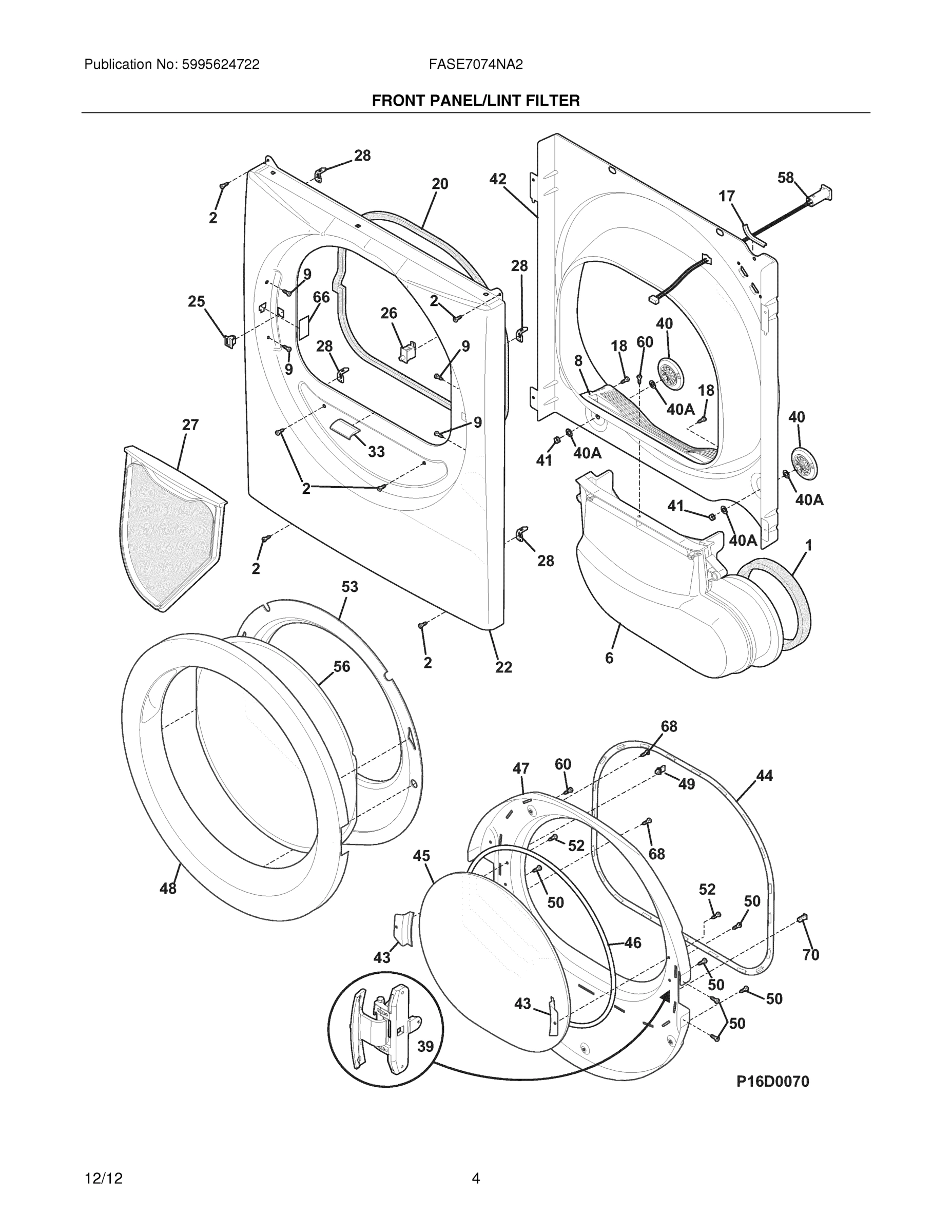 05 - FRONT PANEL/LINT FILTER