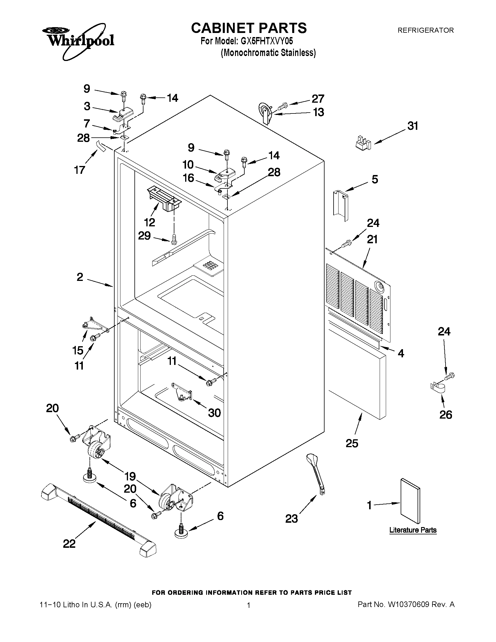 01 - CABINET PARTS
