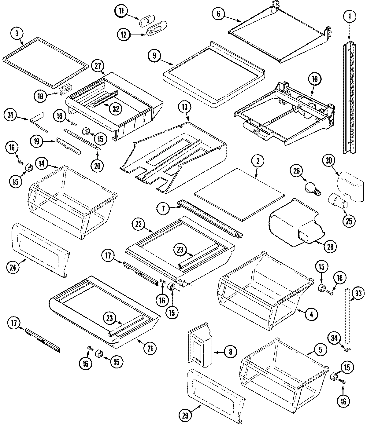 12 - SHELVES & ACCESSORIES