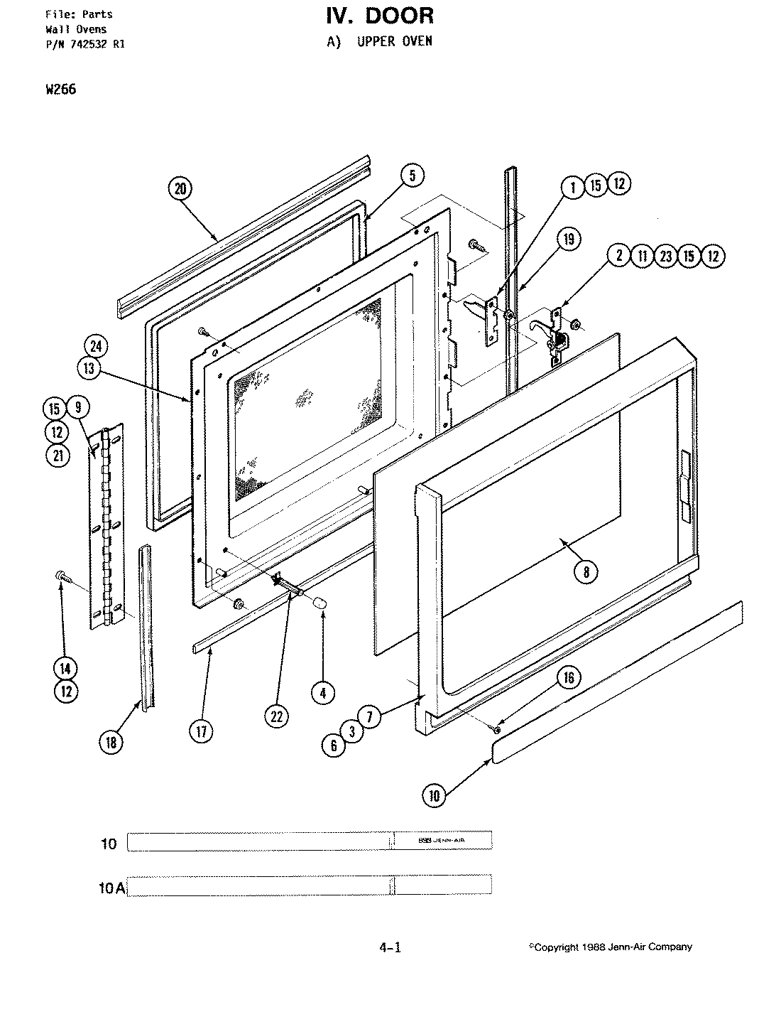 11 - DOOR-UPPER OVEN