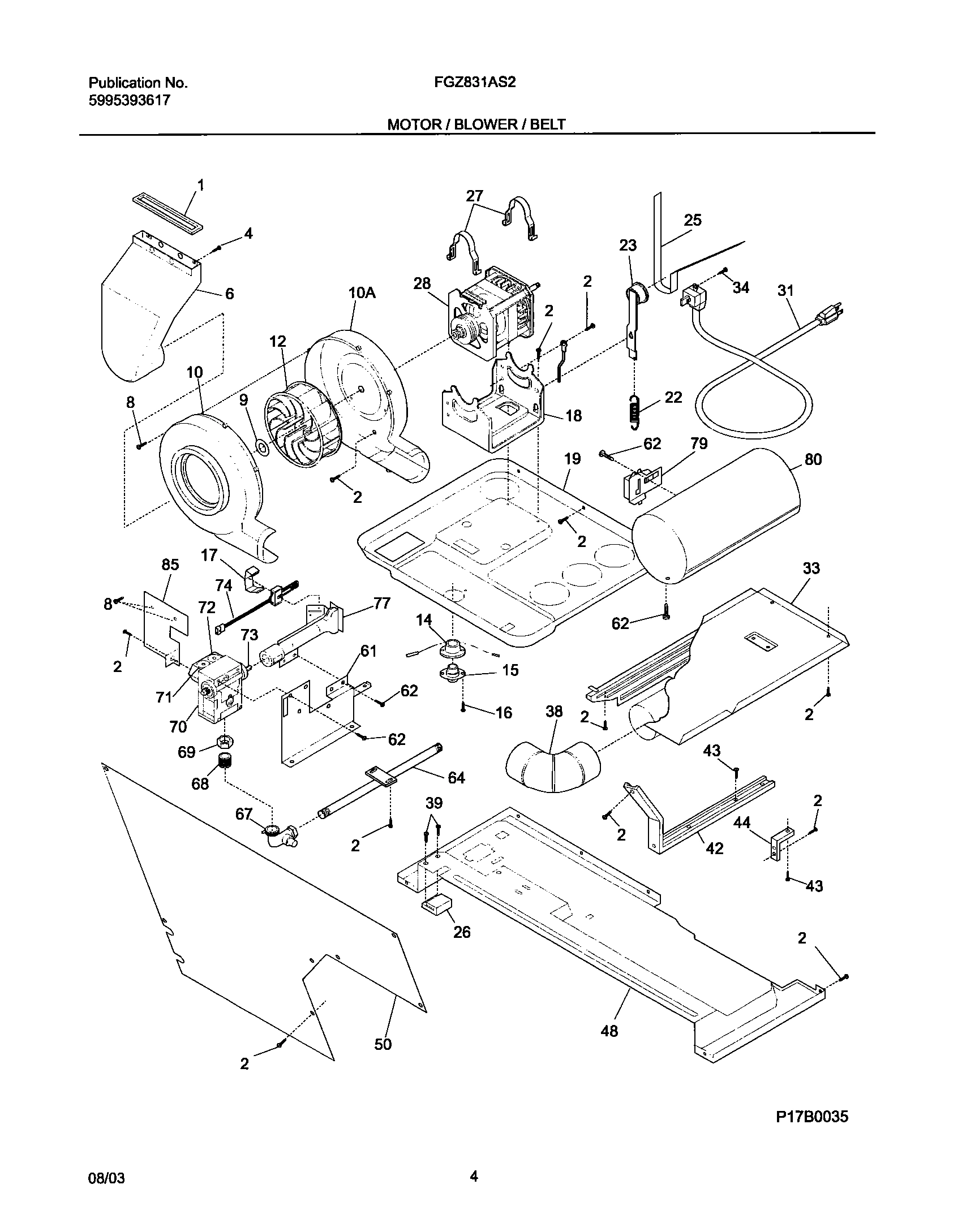 05 - MOTOR/BLOWER/BELT
