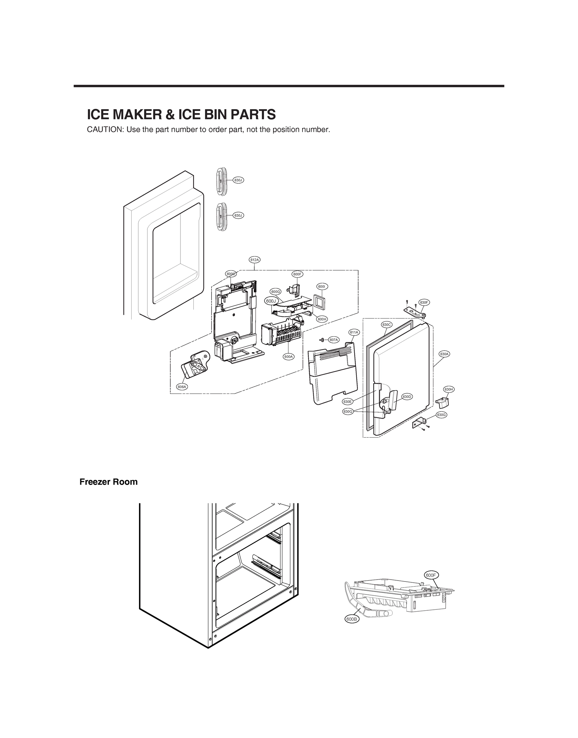 ICE MAKER & ICE BIN PARTS