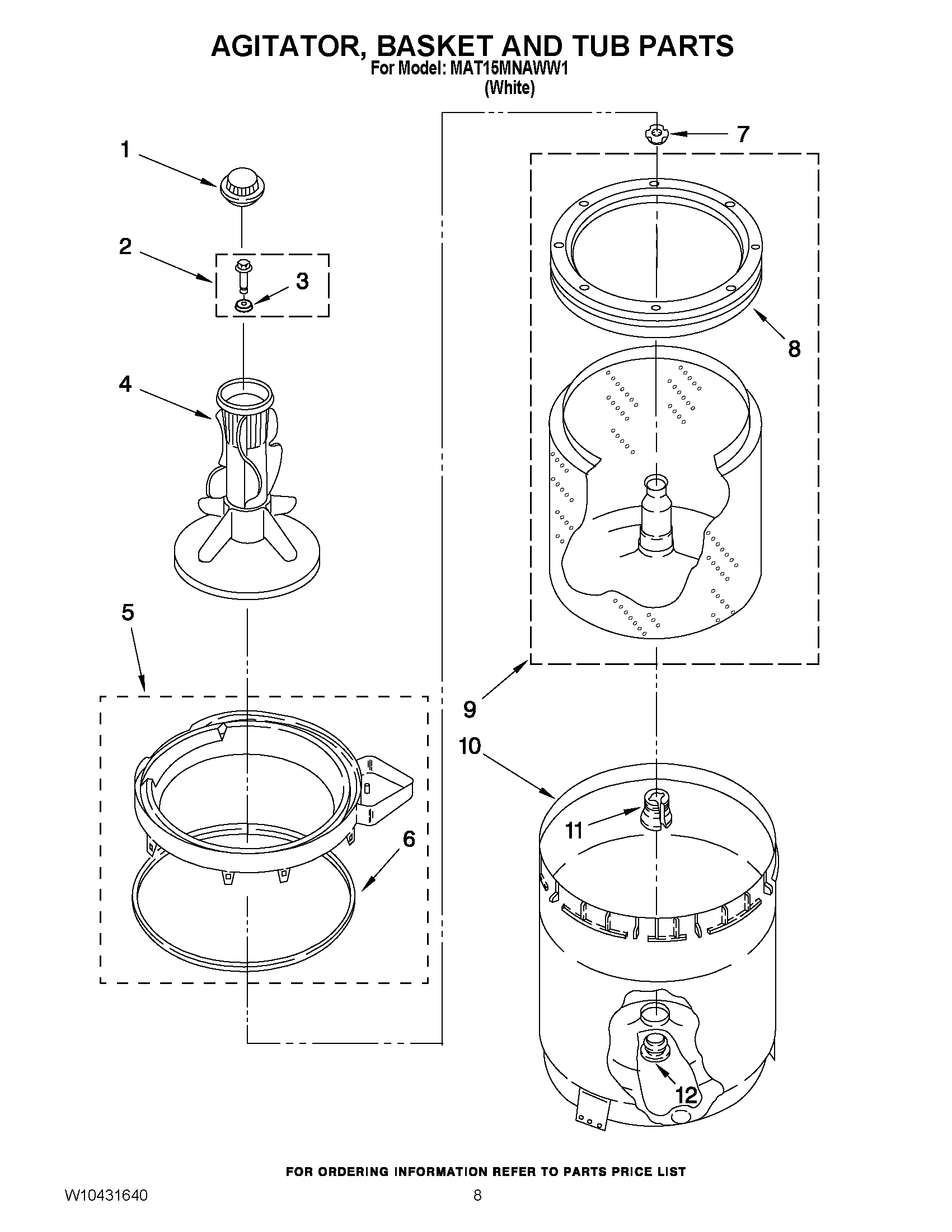 04 - AGITATOR, BASKET AND TUB PARTS