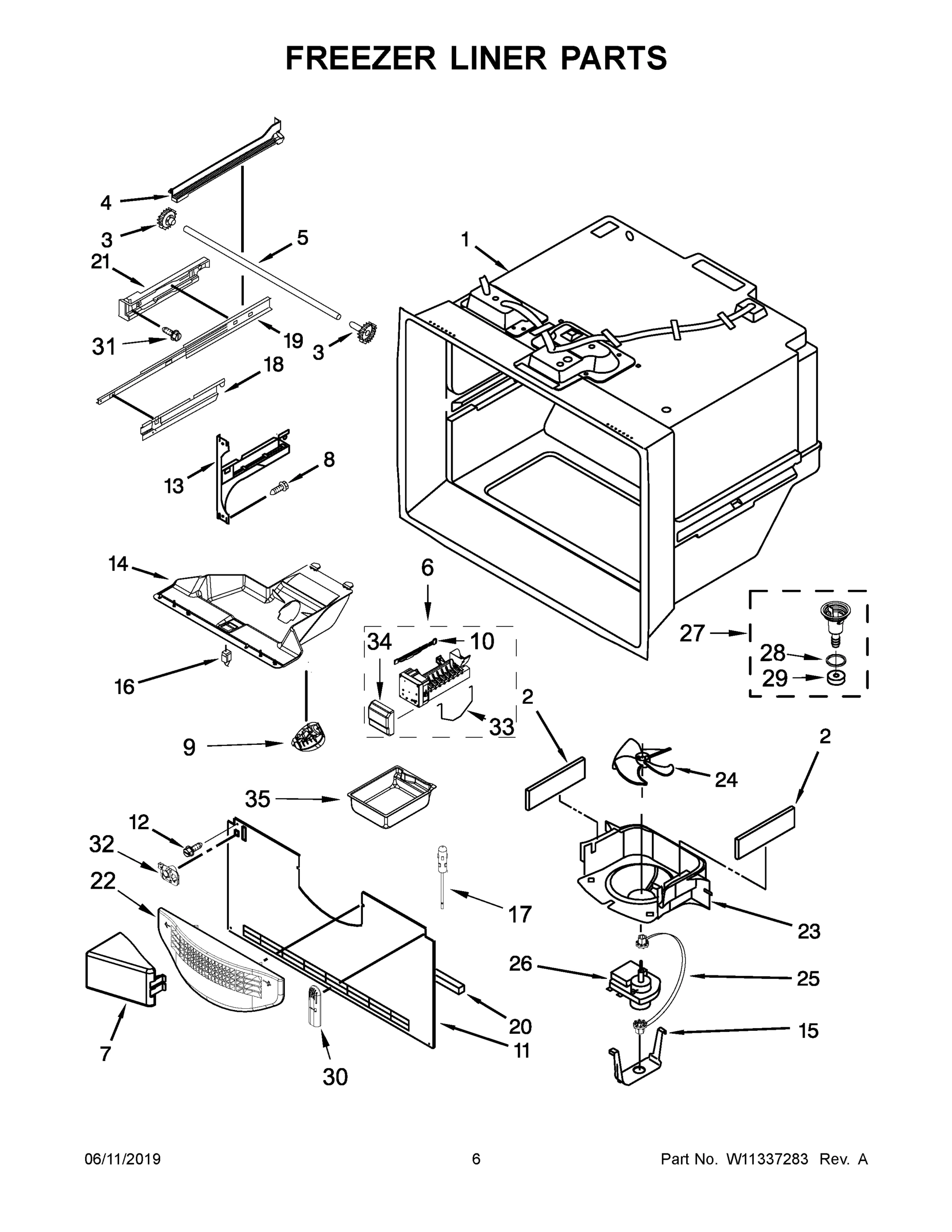 04 - FREEZER LINER PARTS