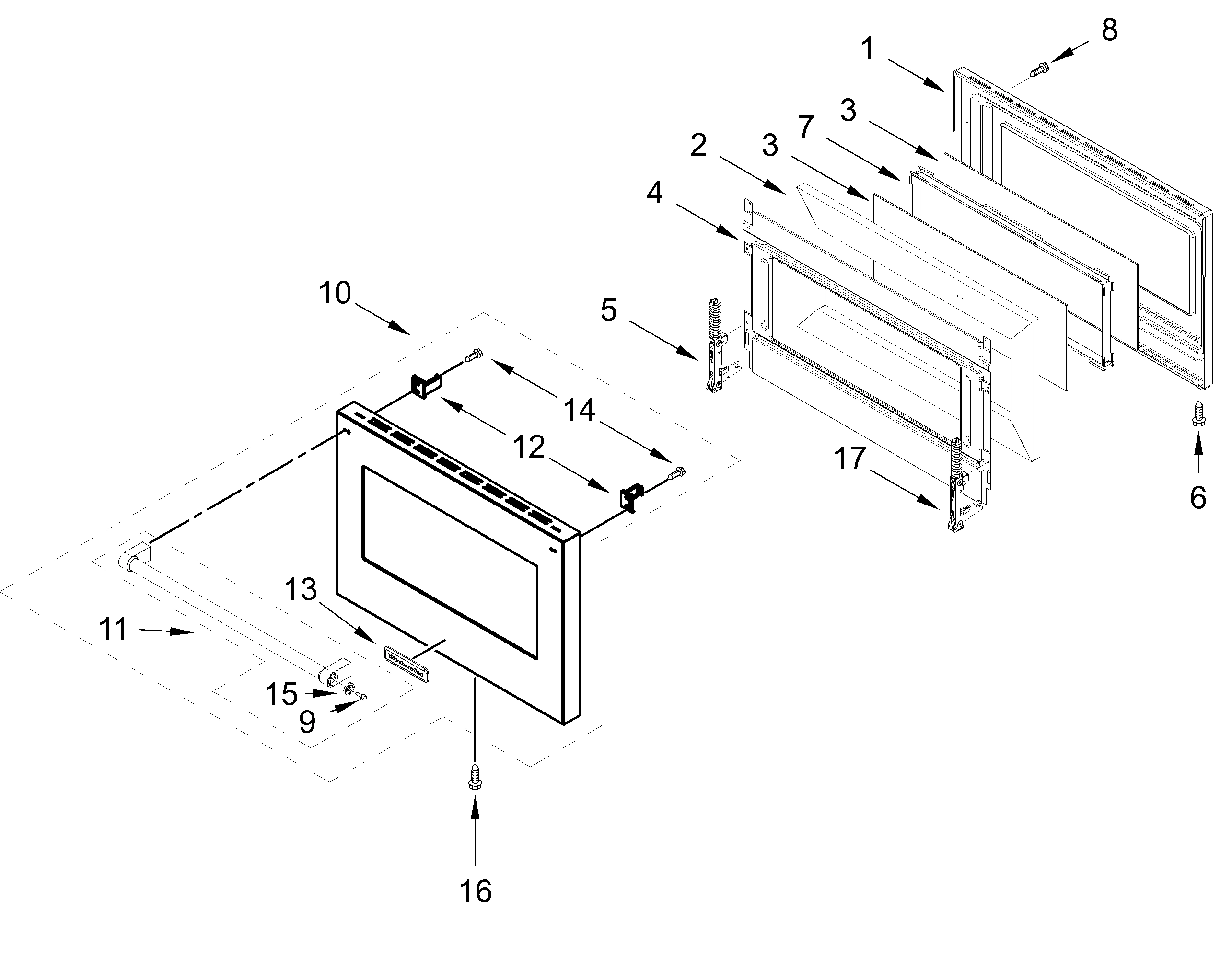 OVEN DOOR PARTS