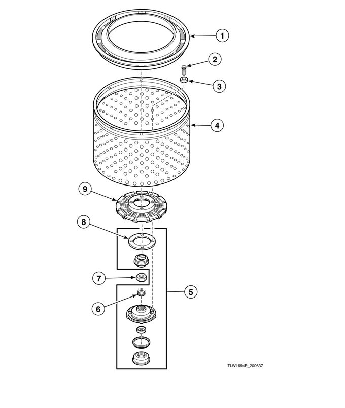 Lint Filter, Washtub And Hub