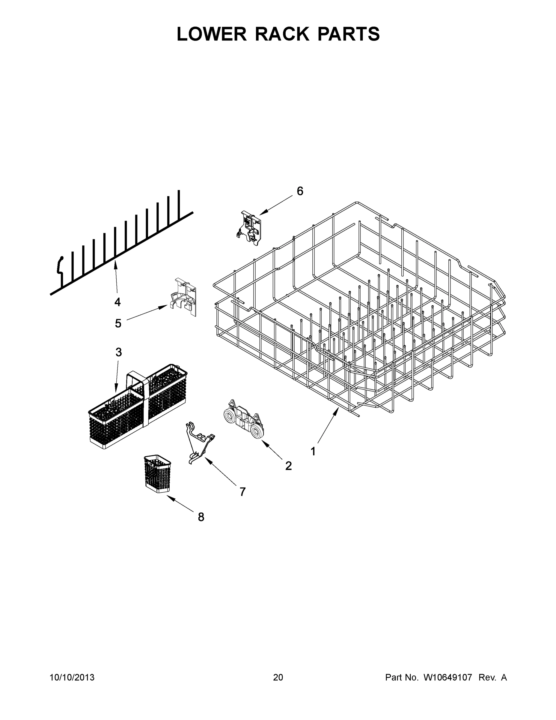 11 - LOWER RACK PARTS