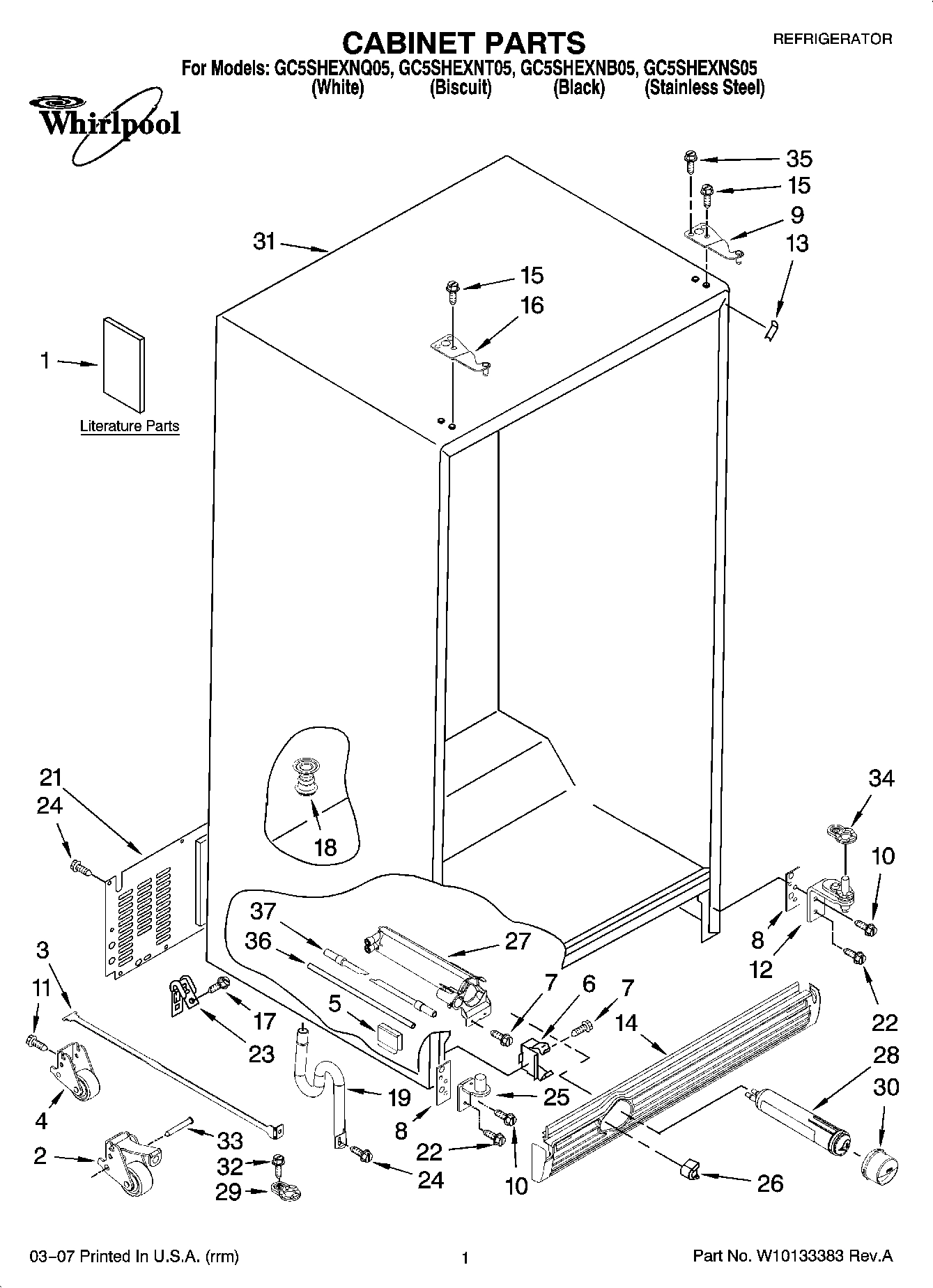 01 - CABINET PARTS