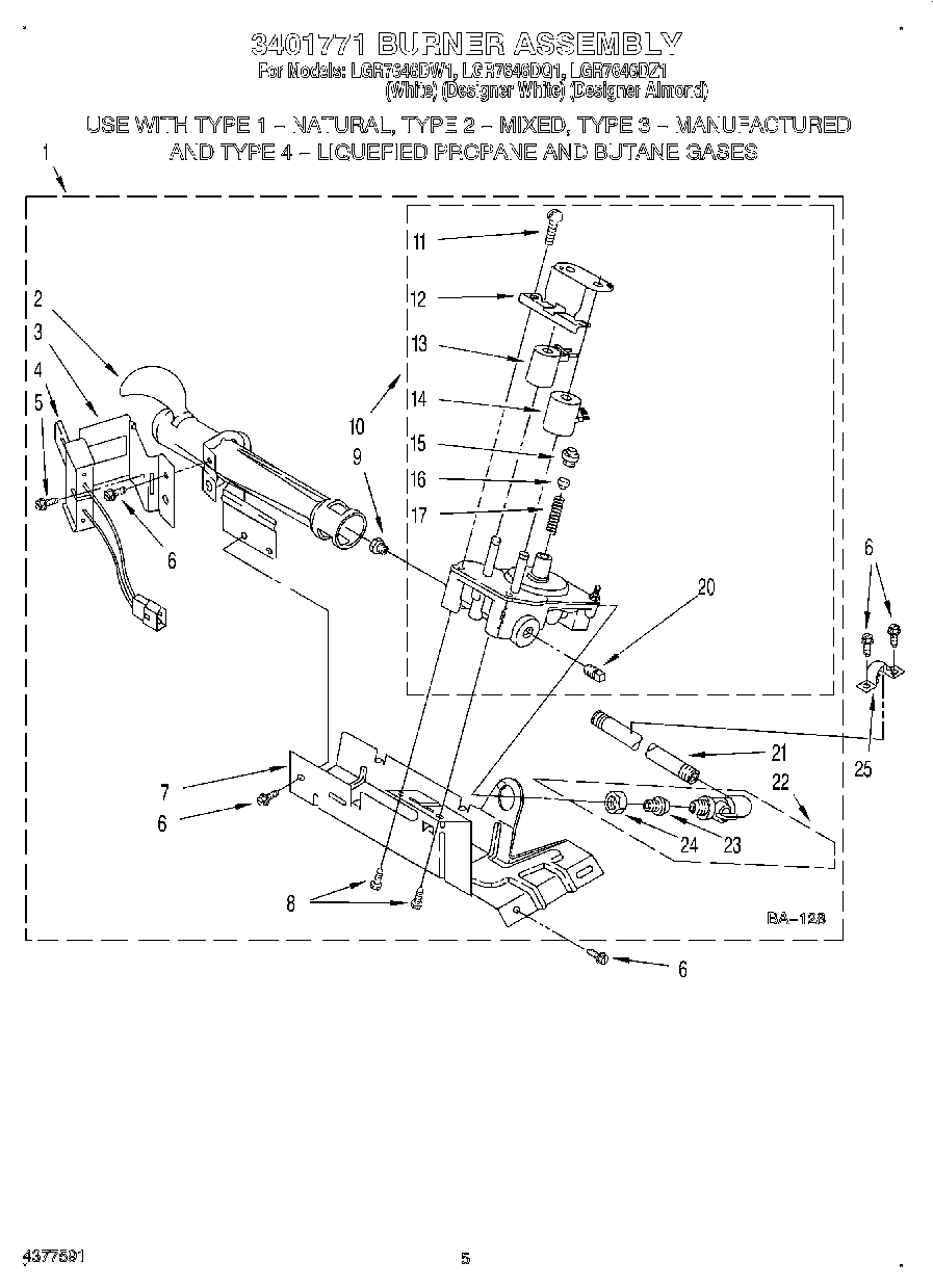 03 - 3401771 BURNER ASSEMBLY