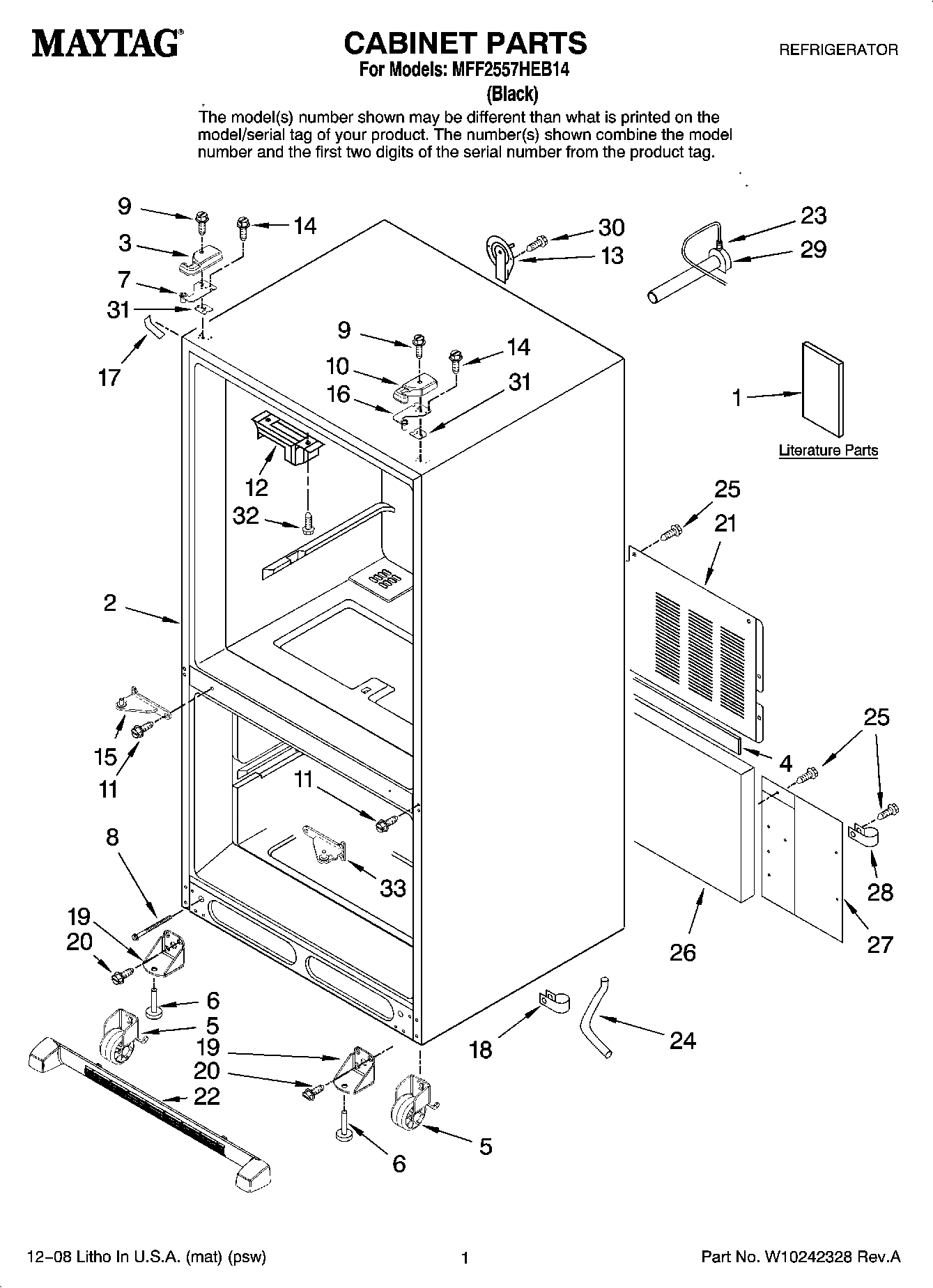 01 - CABINET PARTS
