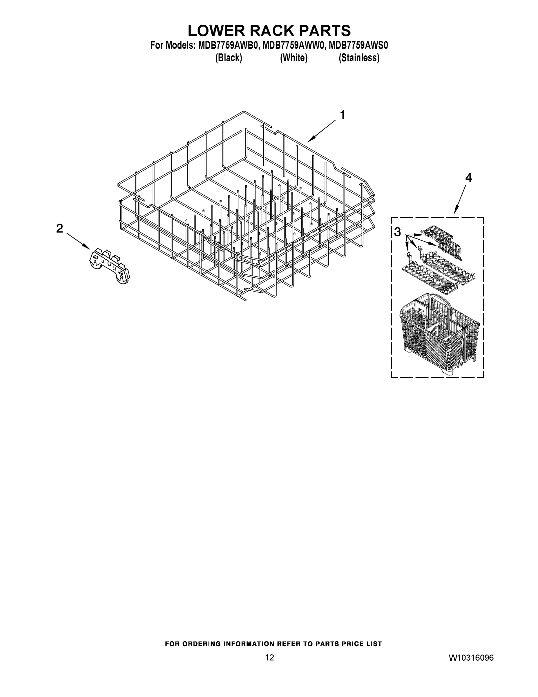 10 - LOWER RACK PARTS