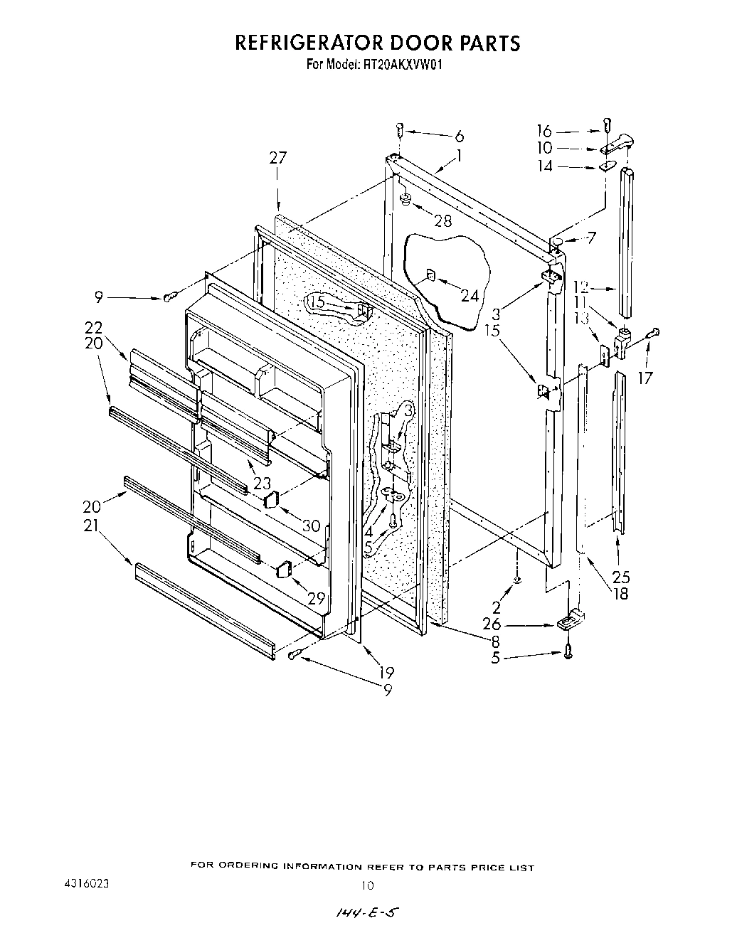 08 - REFRIGERATOR DOOR , NOT ILLUSTRATED