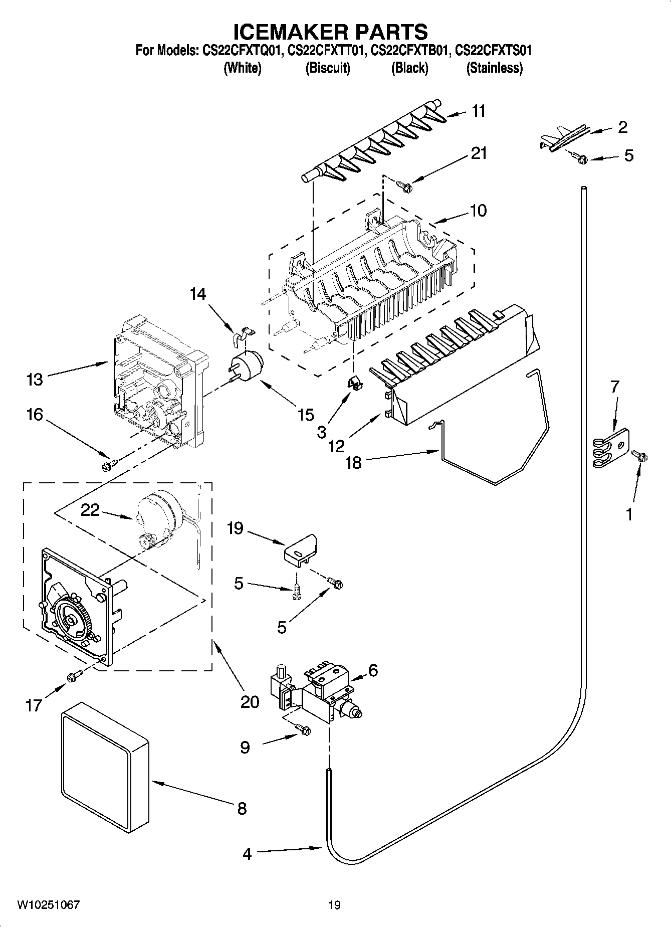 12 - ICEMAKER PARTS, OPTIONAL PARTS (NOT INCLUDED)