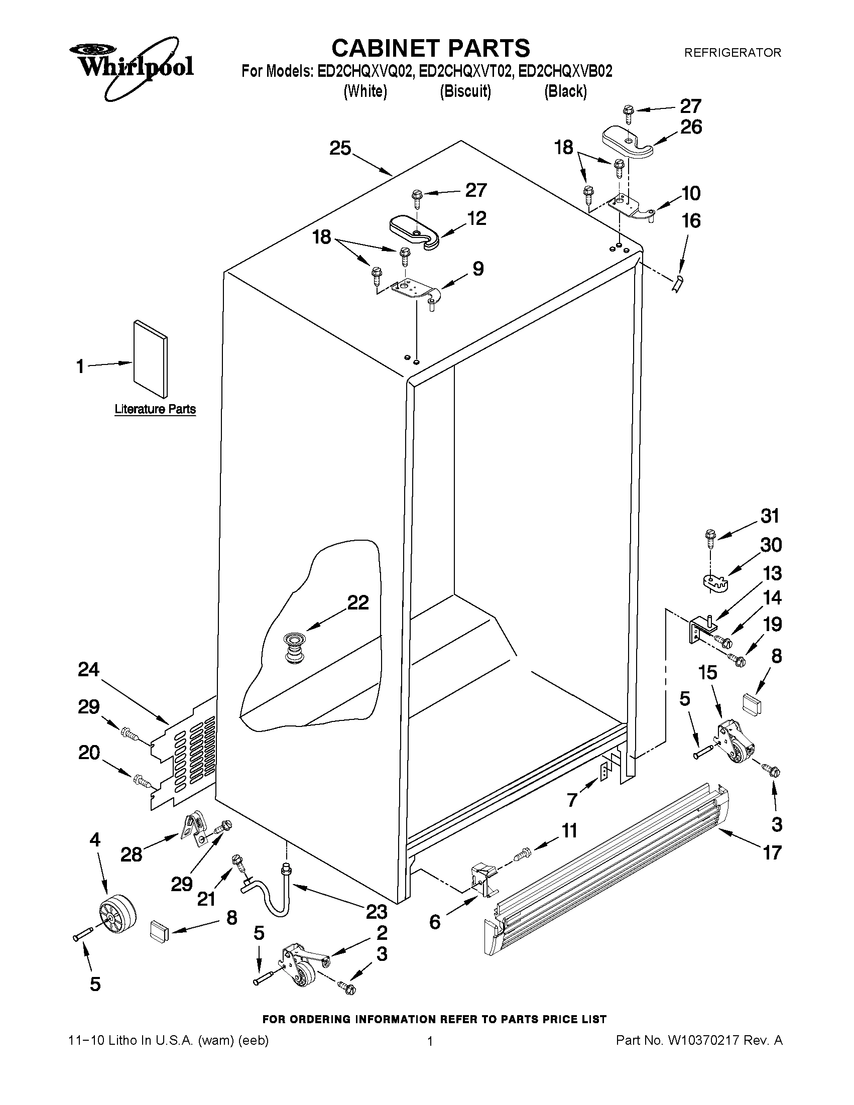 01 - CABINET PARTS