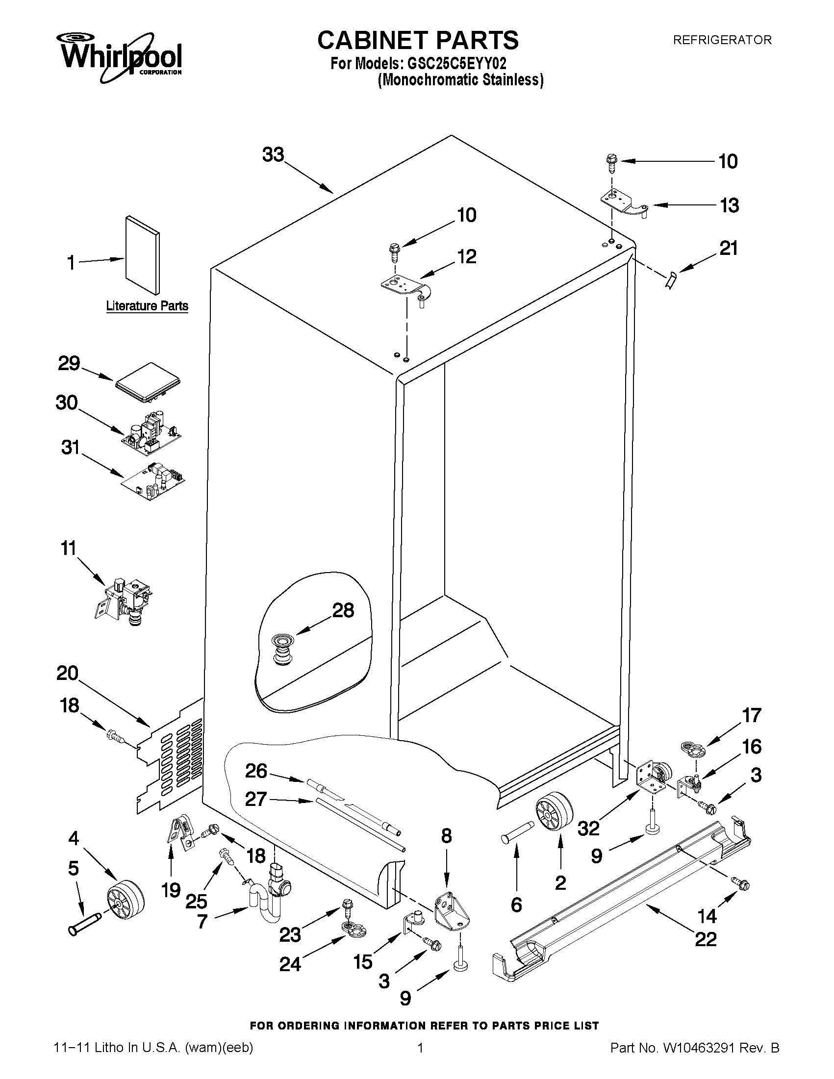 01 - CABINET PARTS