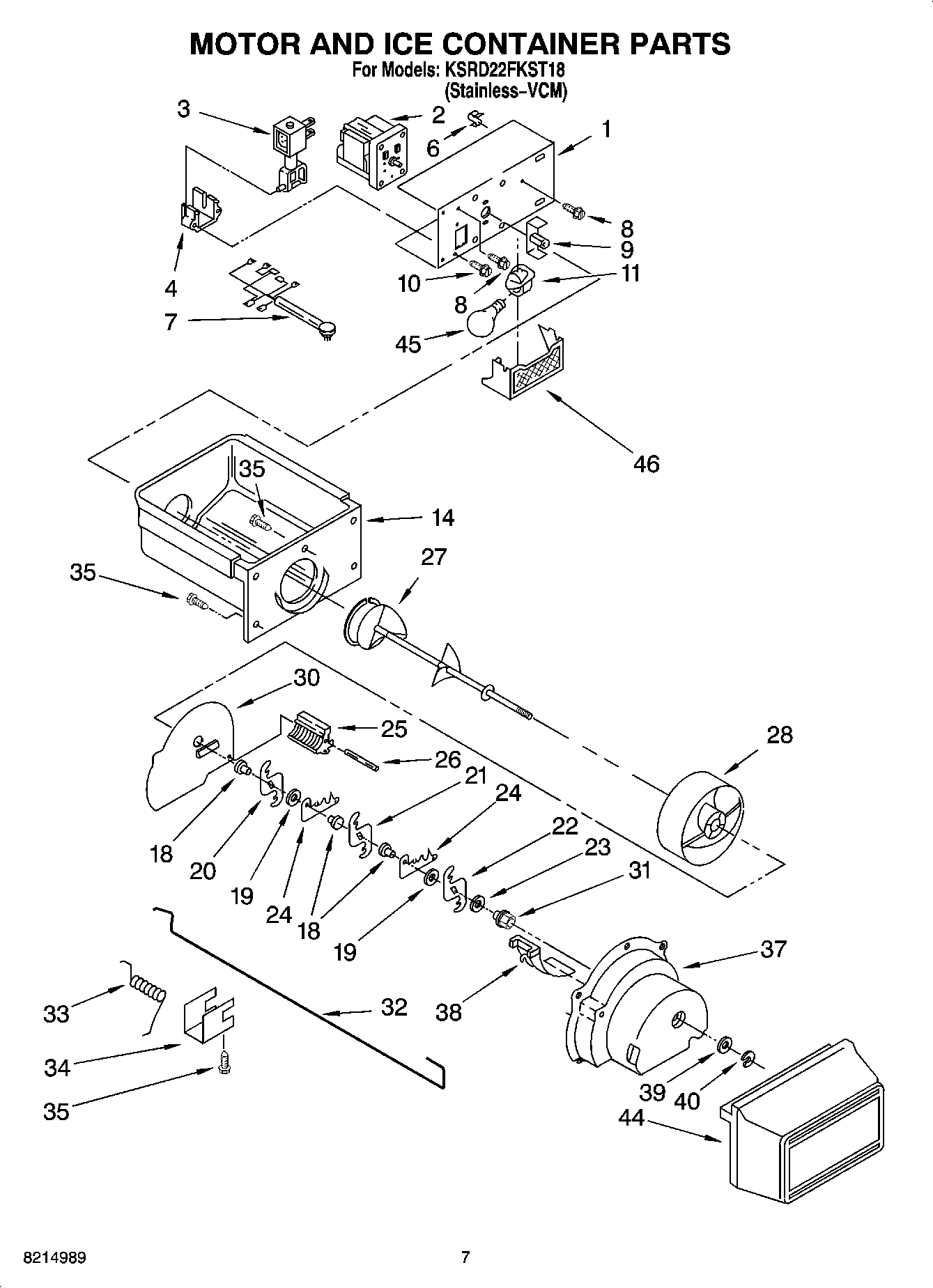 05 - MOTOR AND ICE CONTAINER PARTS