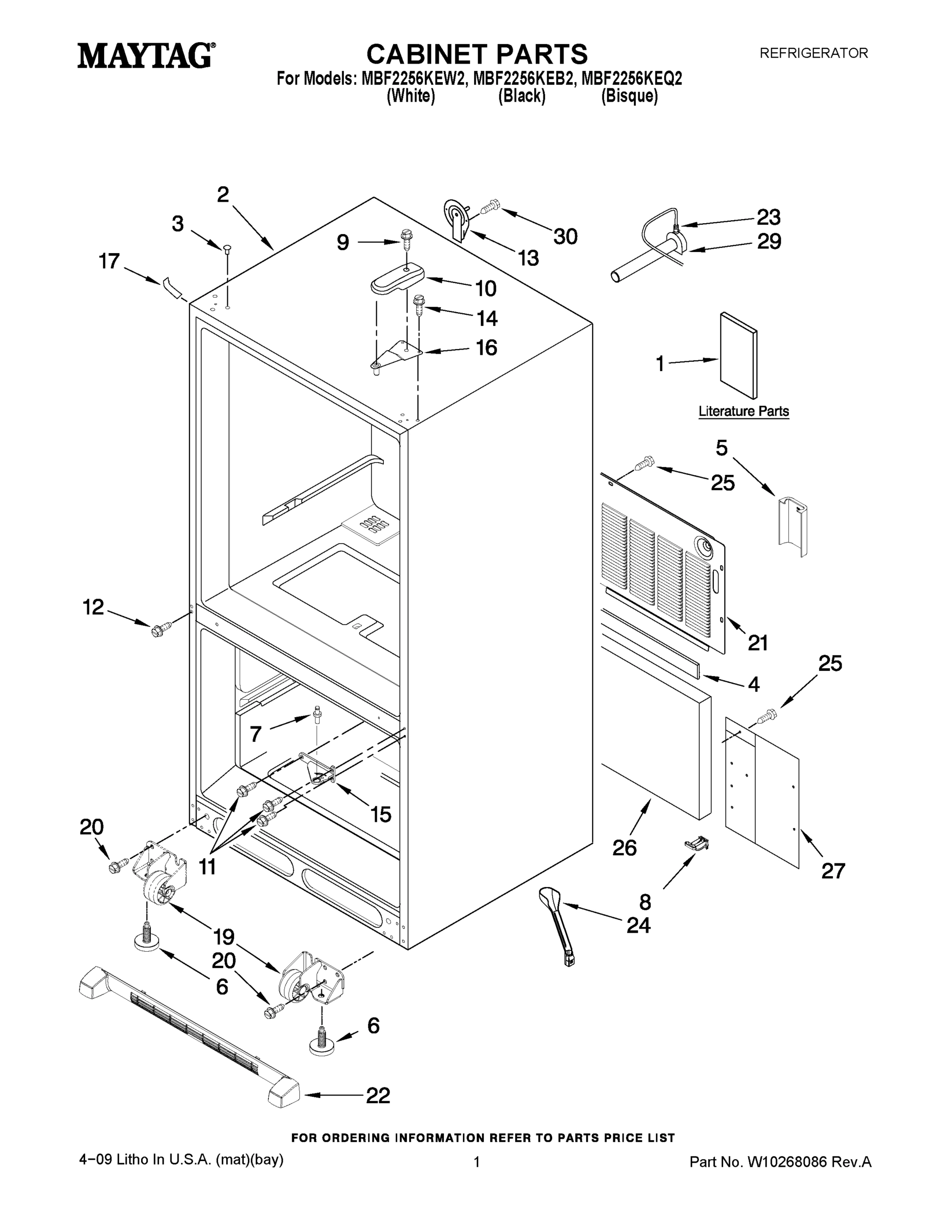 01 - CABINET PARTS