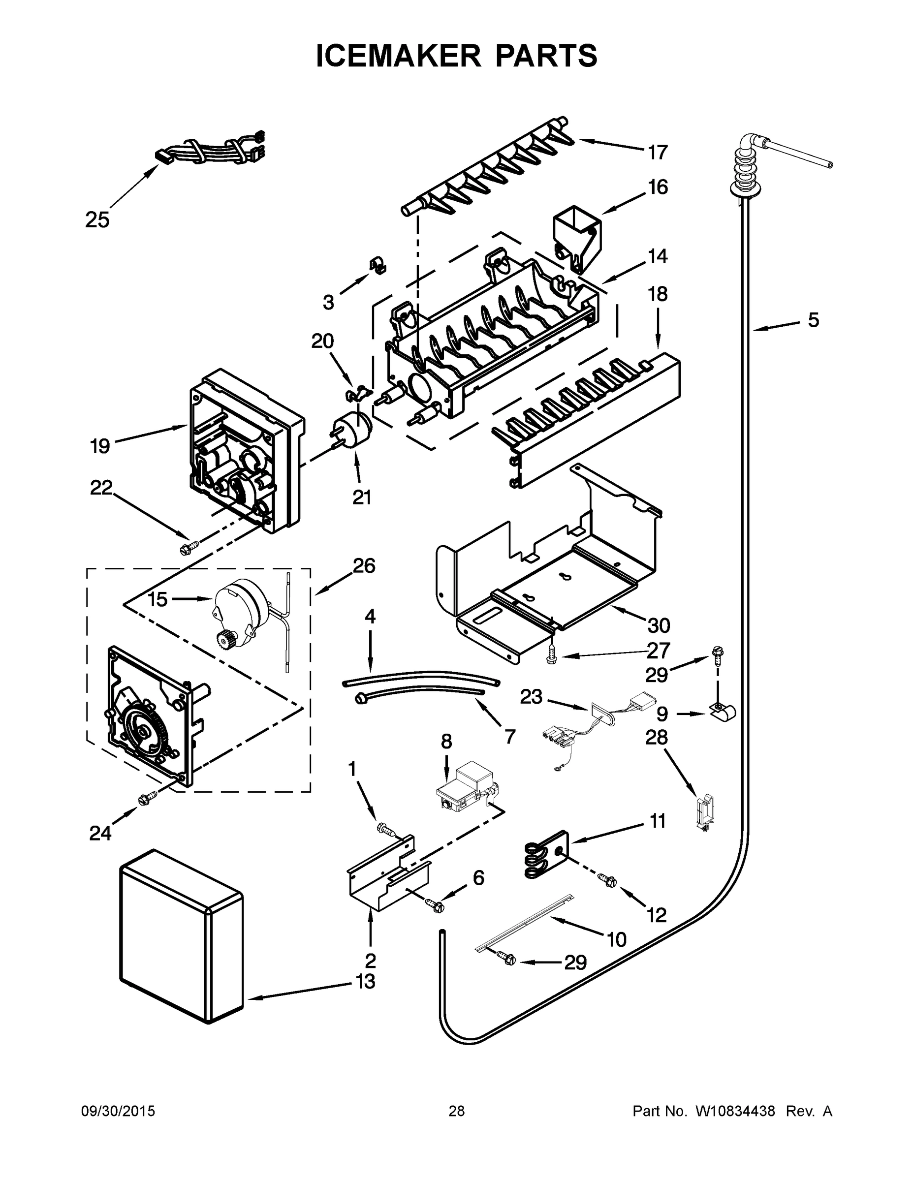 15 - ICEMAKER PARTS