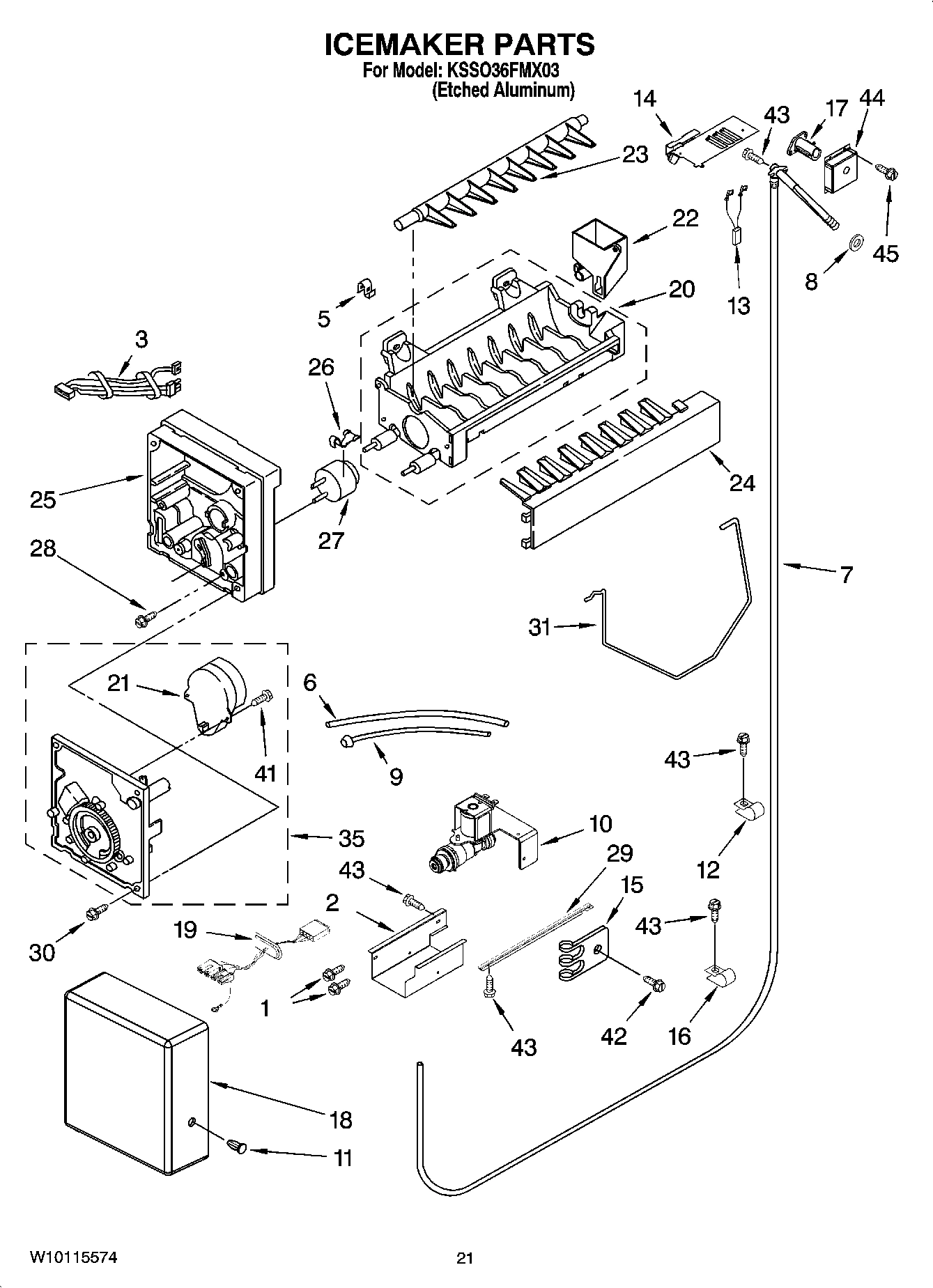 13 - ICEMAKER PARTS