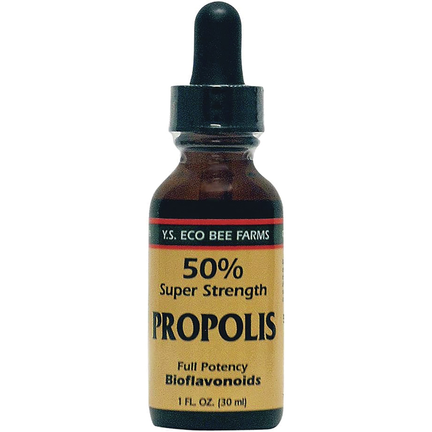 Y.S. Eco Bee Farms 50% Super Strength Propolis Supplement Vitamin | 1 fl oz Liquid