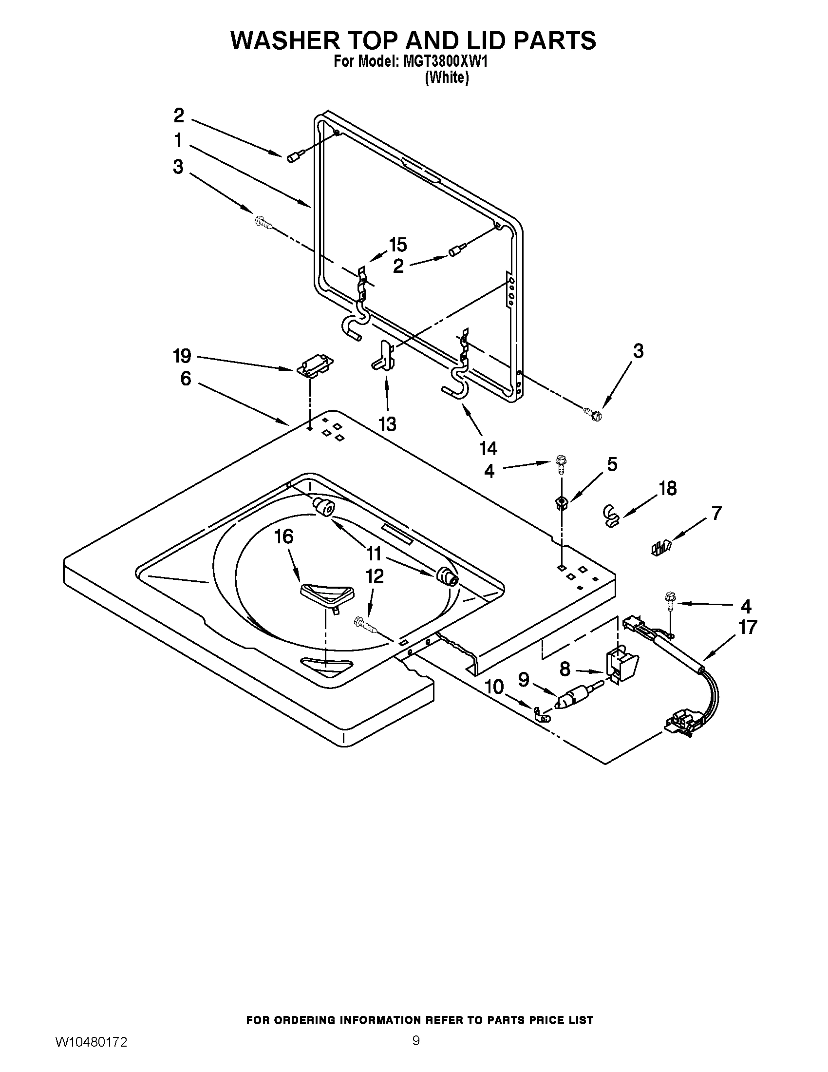 06 - WASHER TOP AND LID PARTS