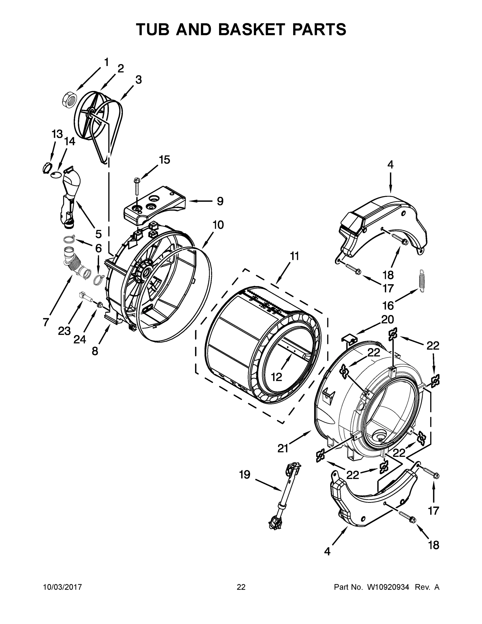 12 - TUB AND BASKET PARTS
