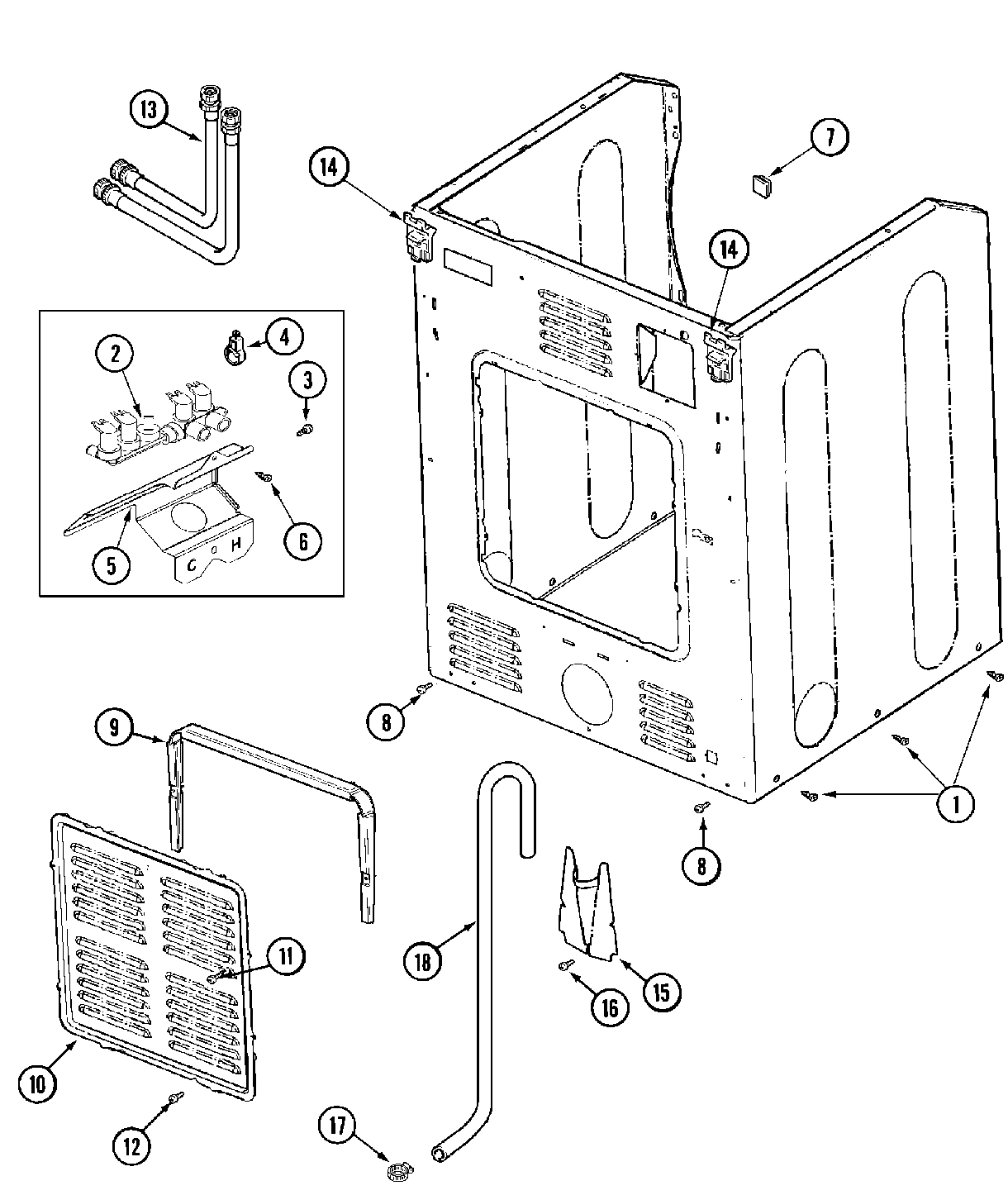 10 - CABINET-REAR (WASHER)