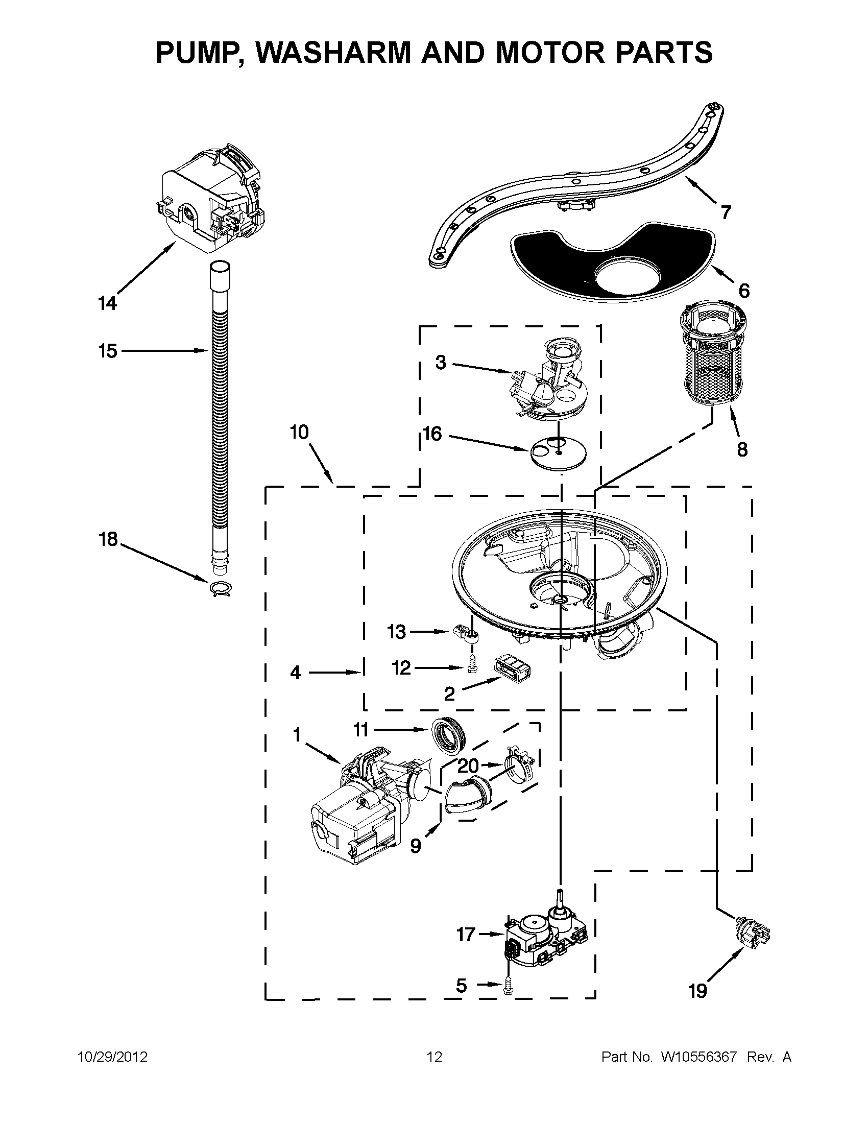 06 - PUMP, WASHARM AND MOTOR PARTS